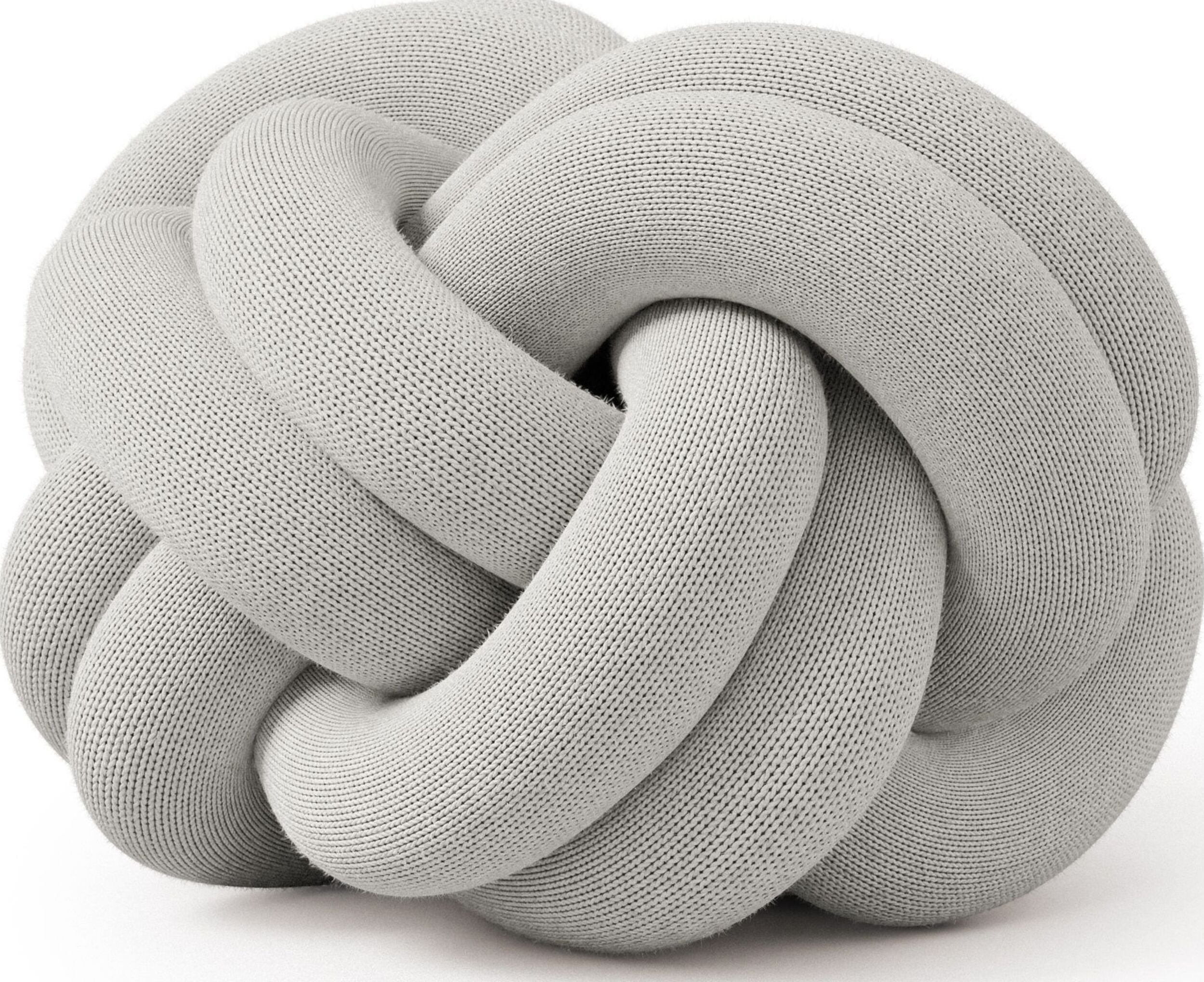 Poduszka dekoracyjna Knot jasnoszara