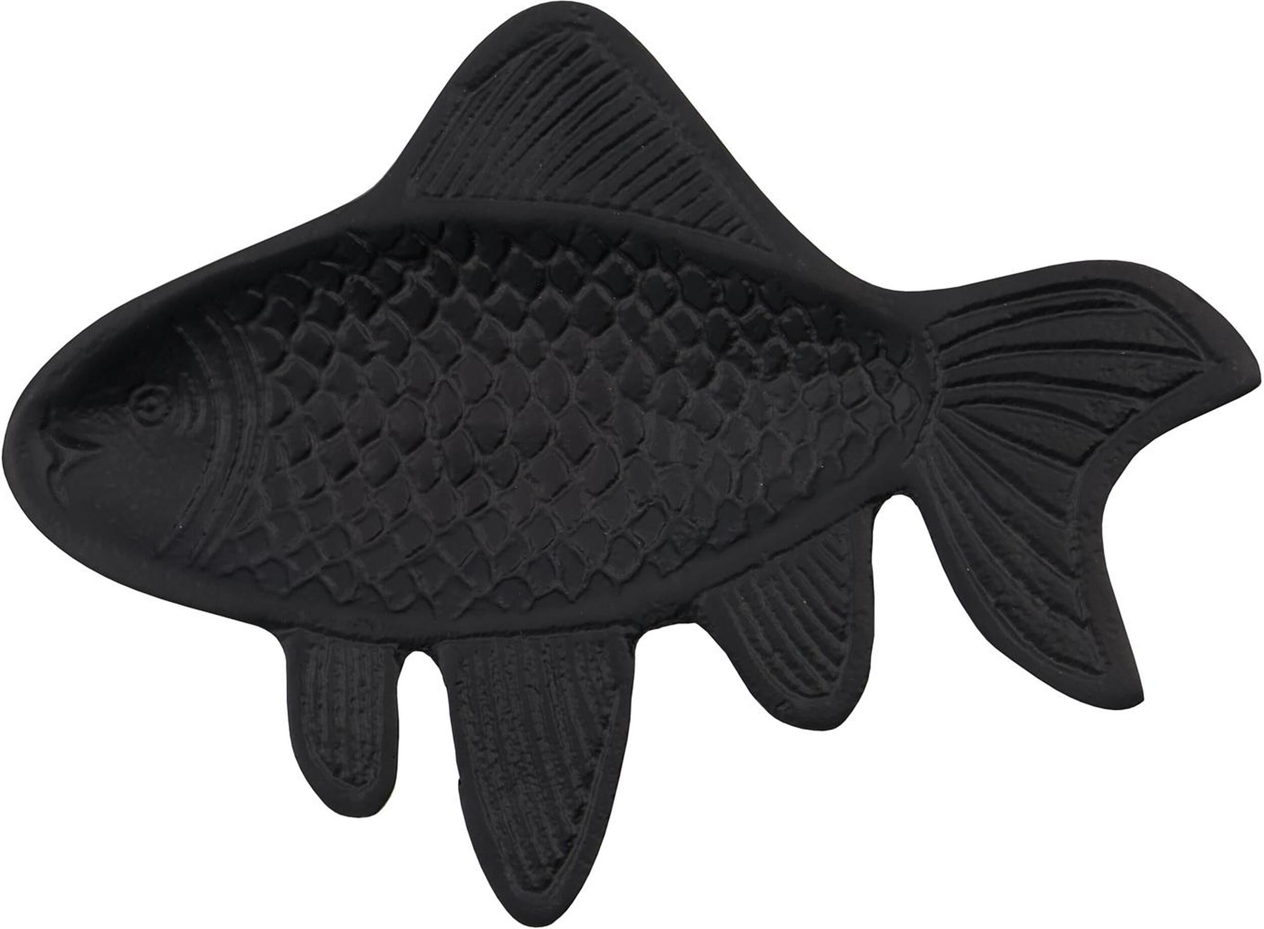 Dekoracja ścienna Fish 19 5 cm czarna
