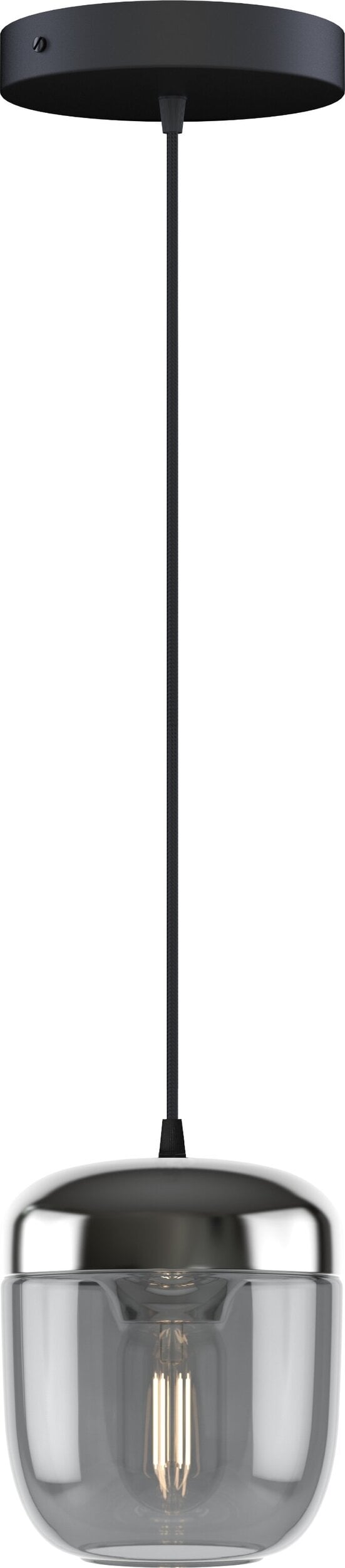 Lampa wisząca Acorn przydymiona stal pojedyncza
