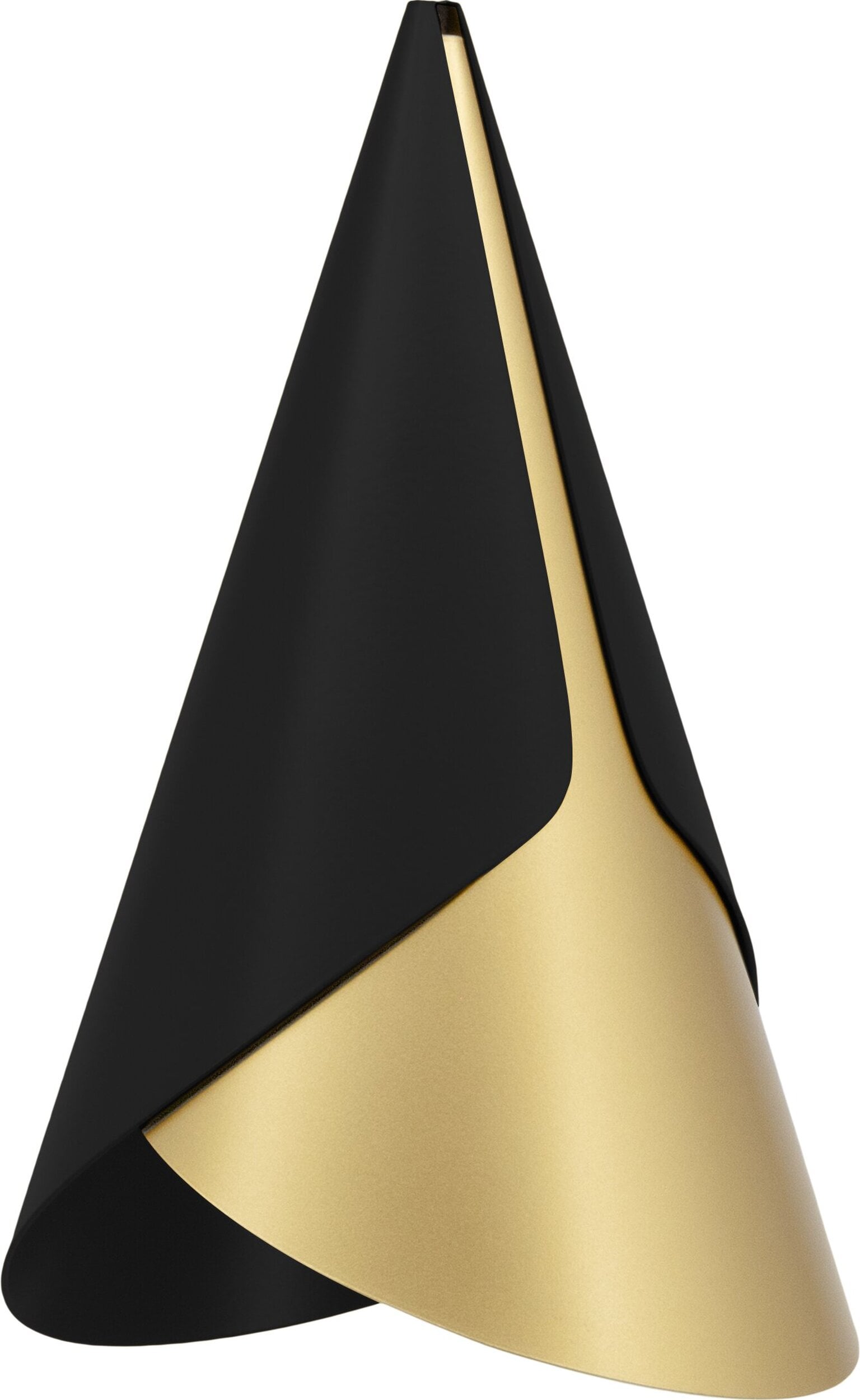 Lampa wisząca Cornet stożek czarno-złota
