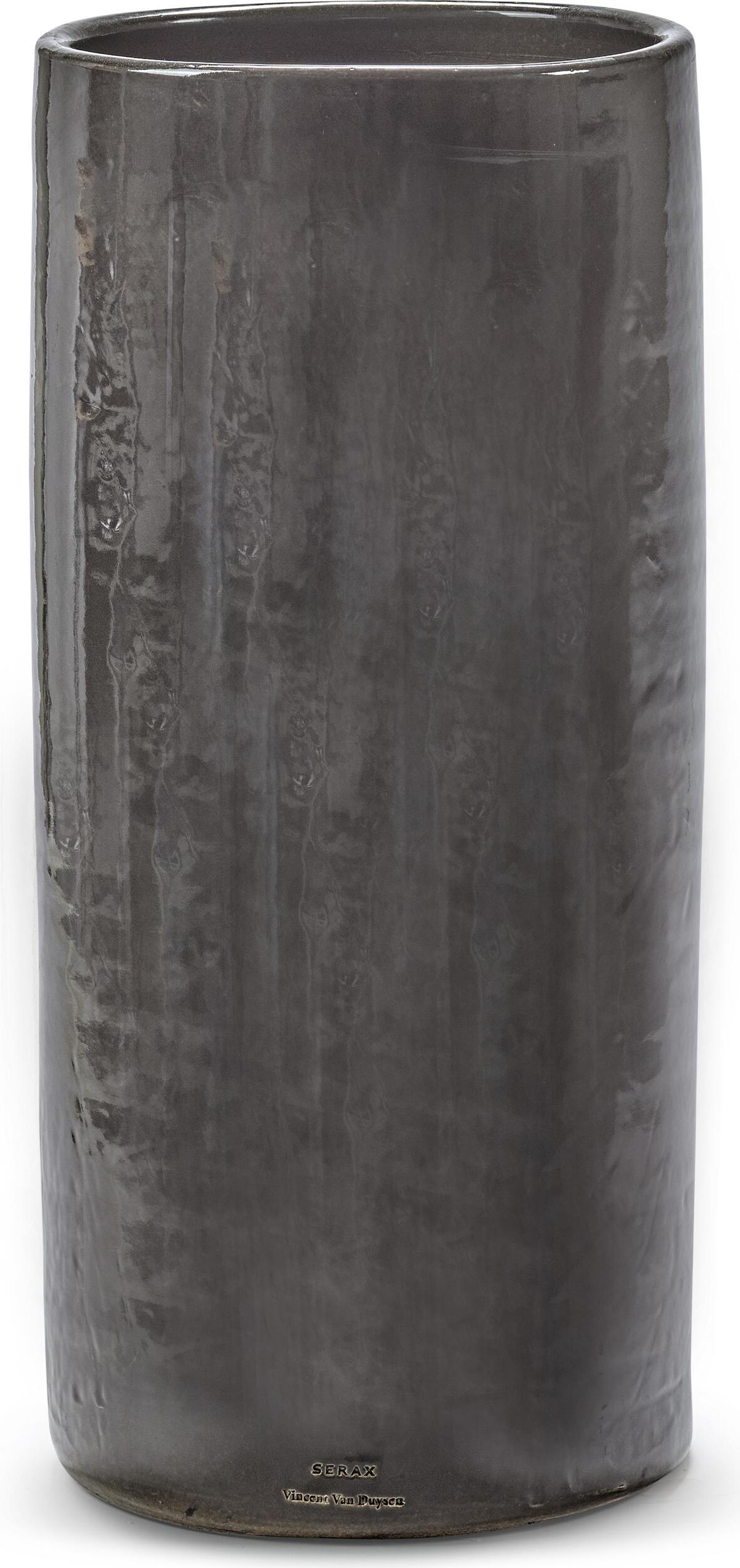 Osłonka na doniczkę Vaso wysoka 22 cm antracytowa