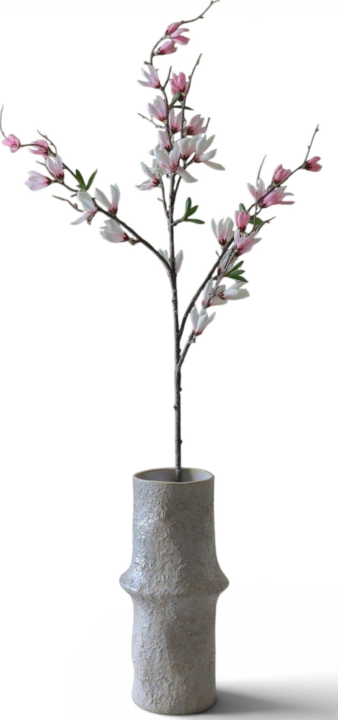 Gałązka sztuczna Botane magnolia gwiaździsta 95 cm różowa