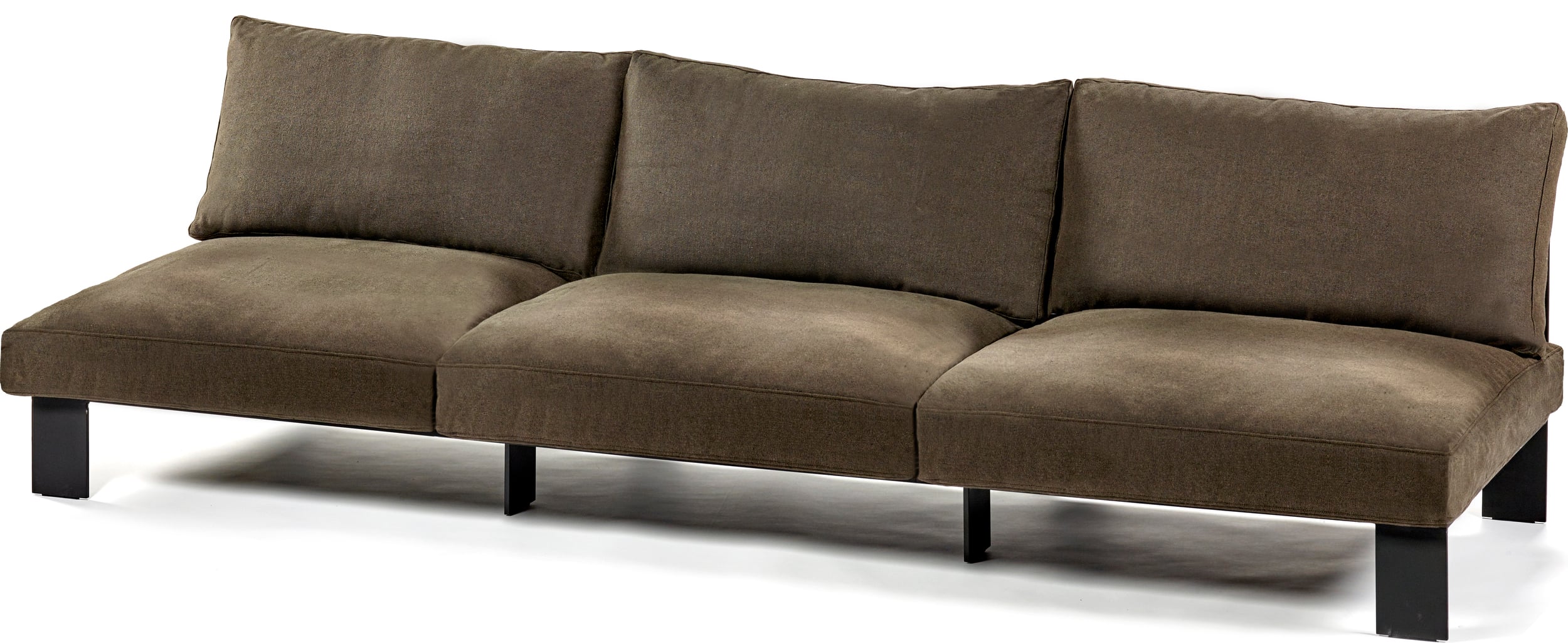 Sofa modułowa trzyosobowa Serax 273 cm brązowoszara
