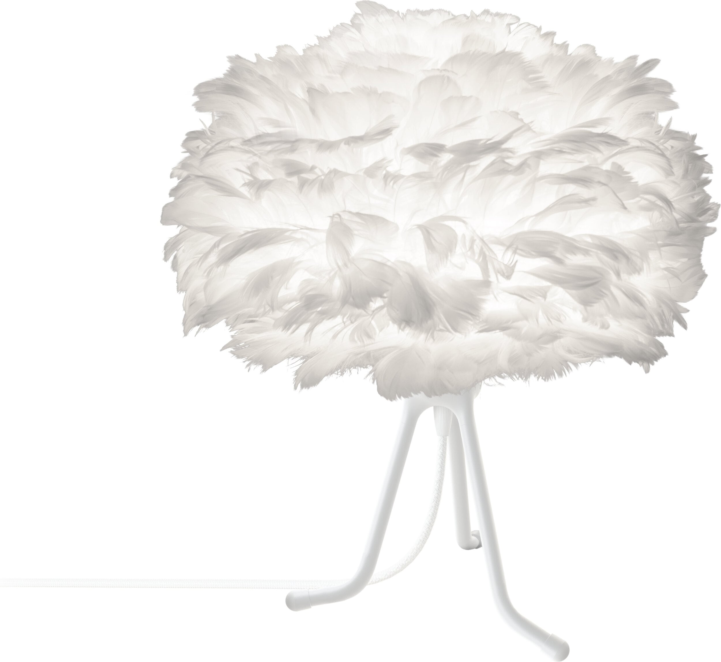Lampa stołowa Eos 35 cm biała na niskim trójnogu białym