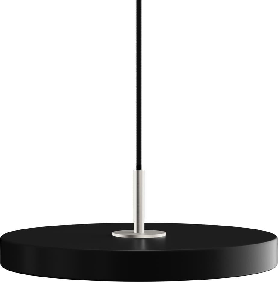 Lampa wisząca Asteria Mini czarna ze srebrnym mocowaniem