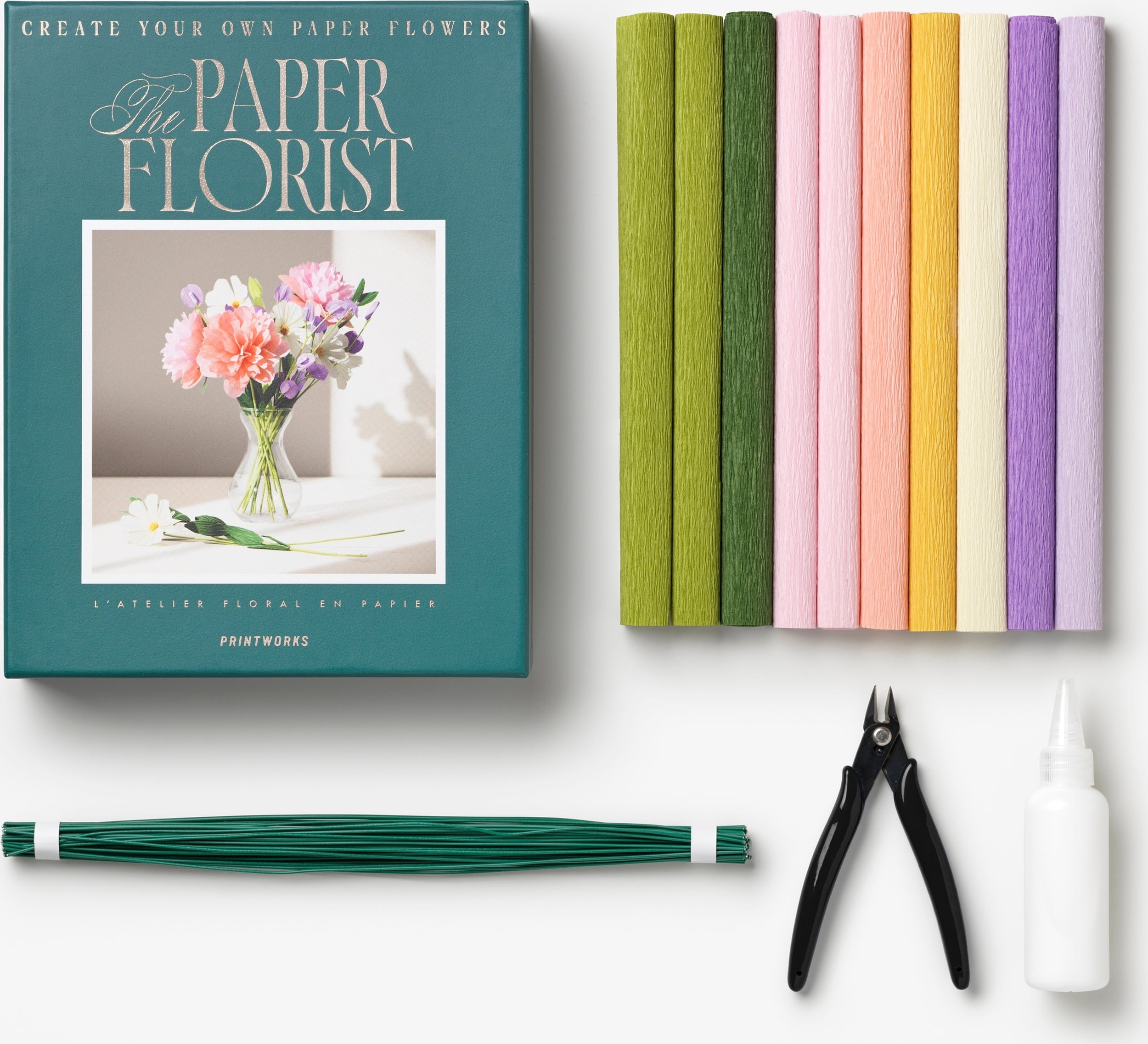 Zestaw do tworzenia kwiatów z krepiny Paper Florist
