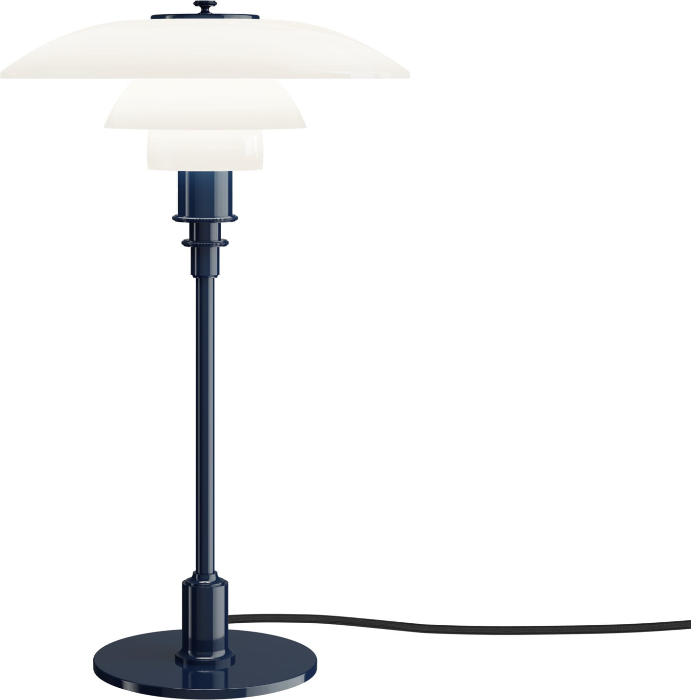 Lampa stołowa PH 3-2 47 cm niebieska z lakierowaną podstawą