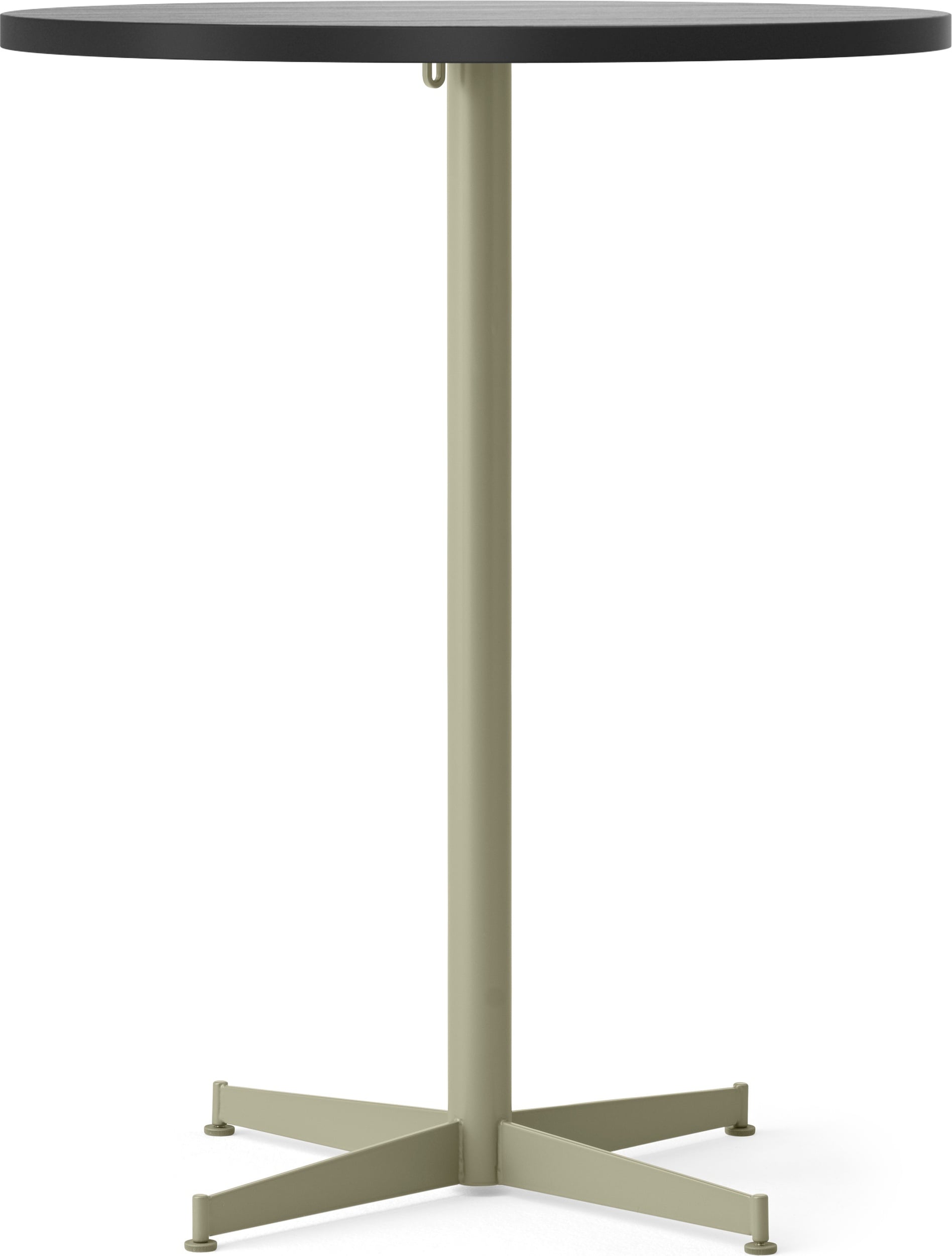 Stół barowy z oliwkową podstawą Nook Star Base niski 80 cm czarny