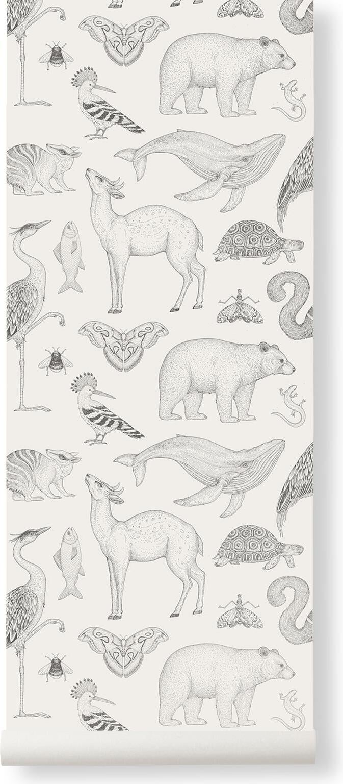 Tapeta Katie Scott Animals kremowa