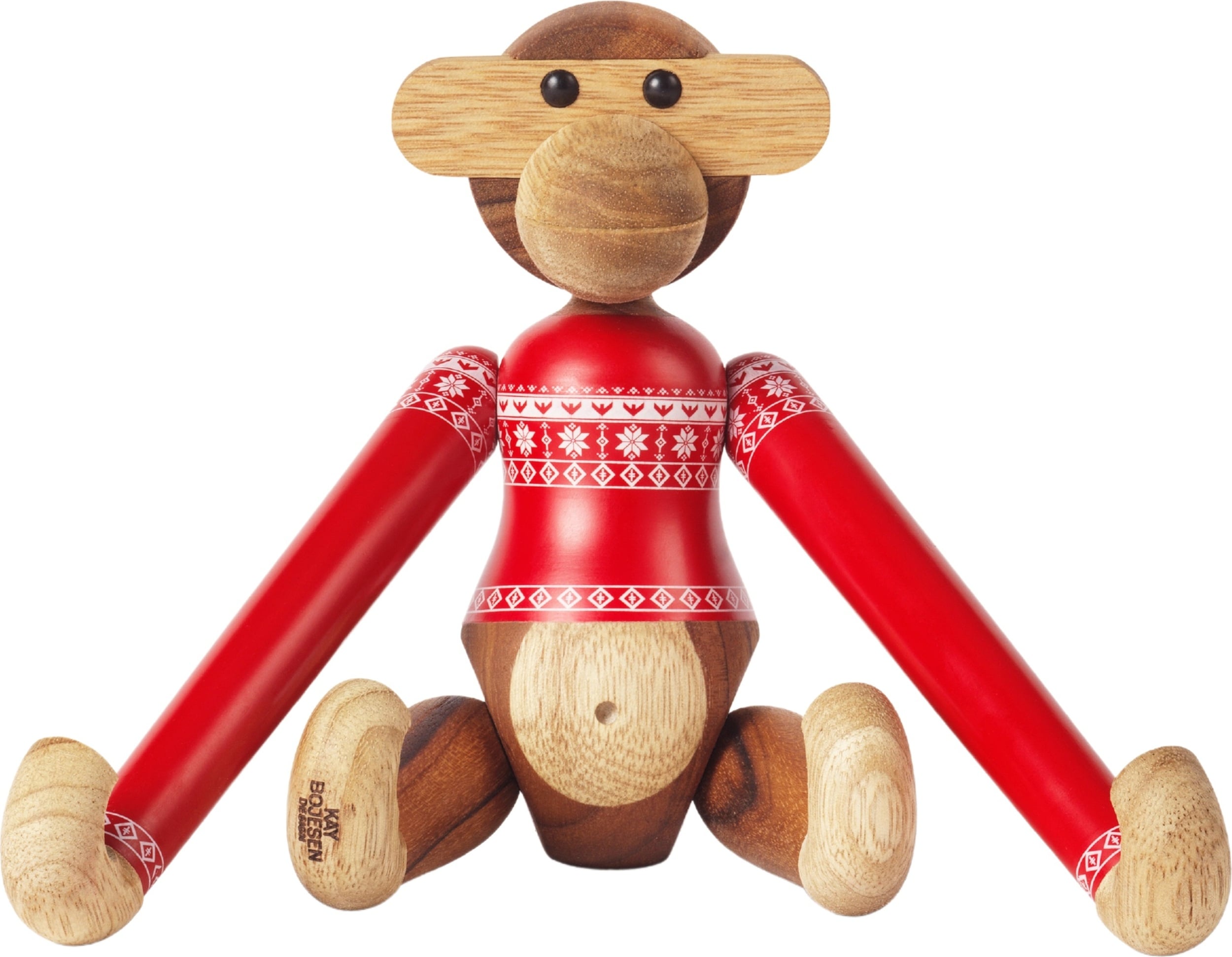 Figurka Kay Bojesen Christmas małpa mała drewniana