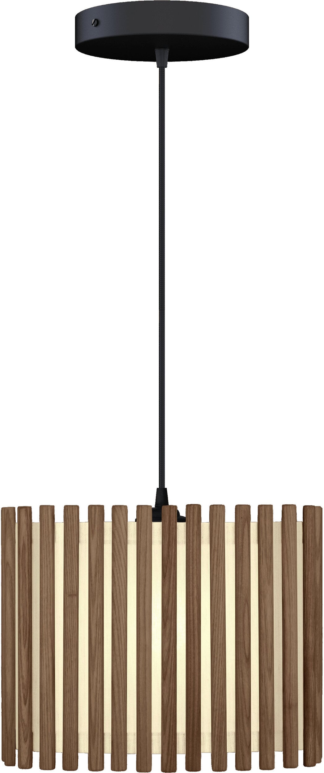 Lampa wisząca Komorebi kwadratowa 27 5 cm ciemny dąb z czarną rozetą
