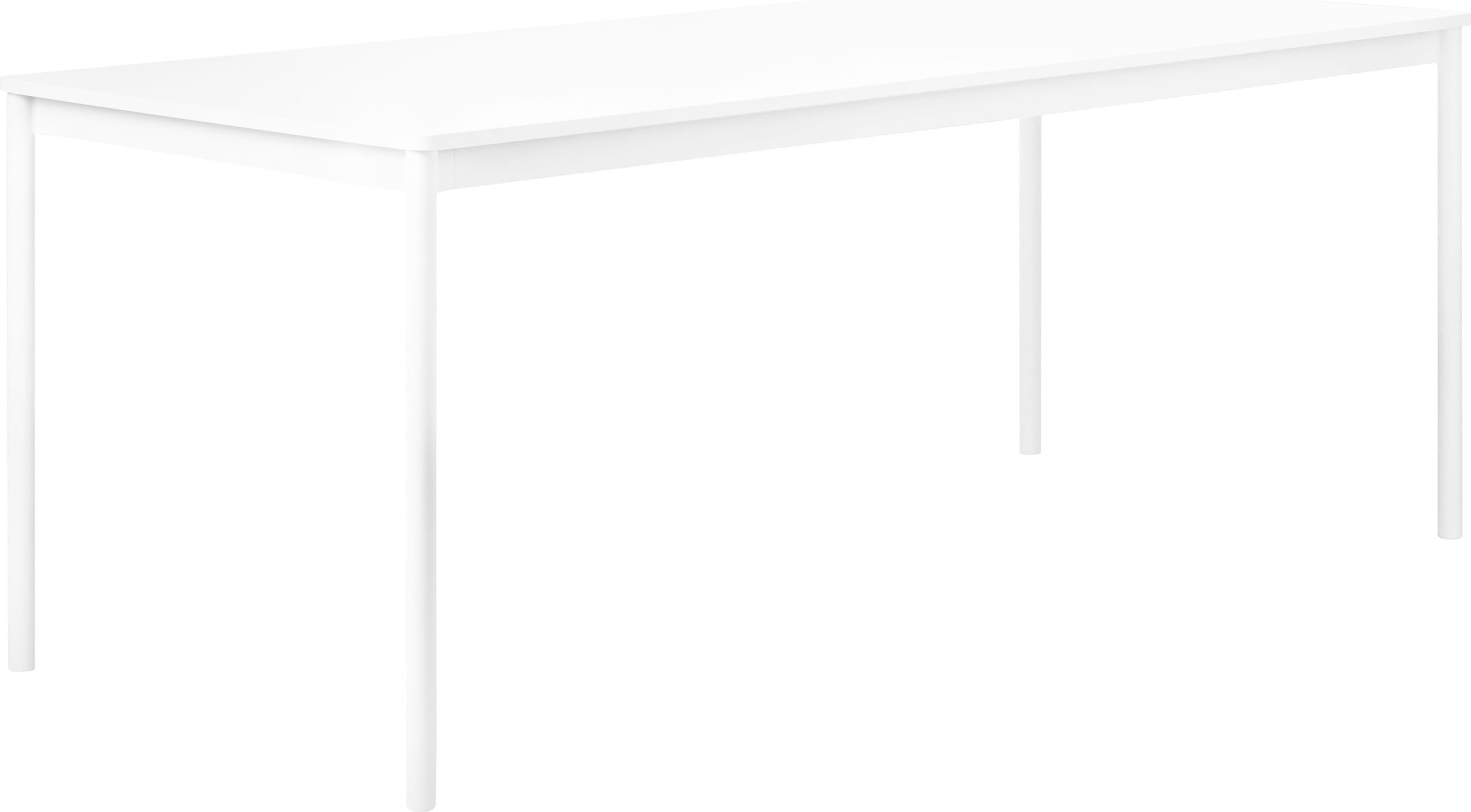 Stół Base 190 x 85 x 73cm biały z laminowanym blatem z ABS i białą ramą