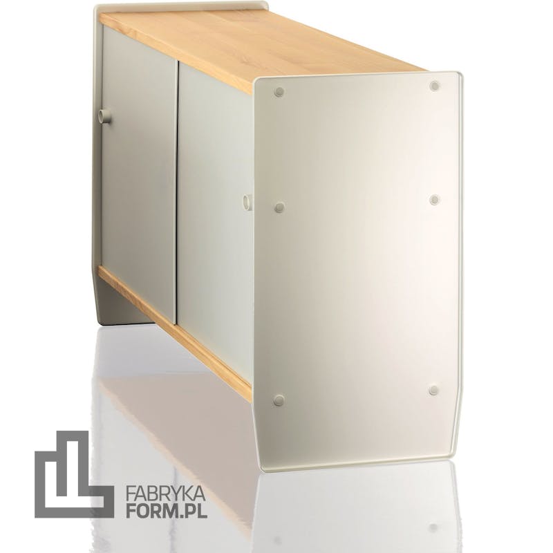 Szafka wysoka Theca 93 cm MDF czarna orzech