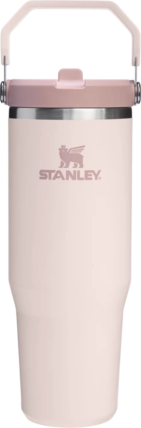 Kubek termiczny z uchwytem i słomką IceFlow Rose Quartz 890 ml