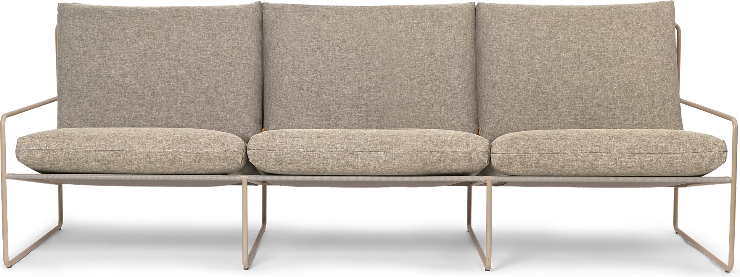 Sofa ogrodowa Desert Sand potrójna z beżową ramą