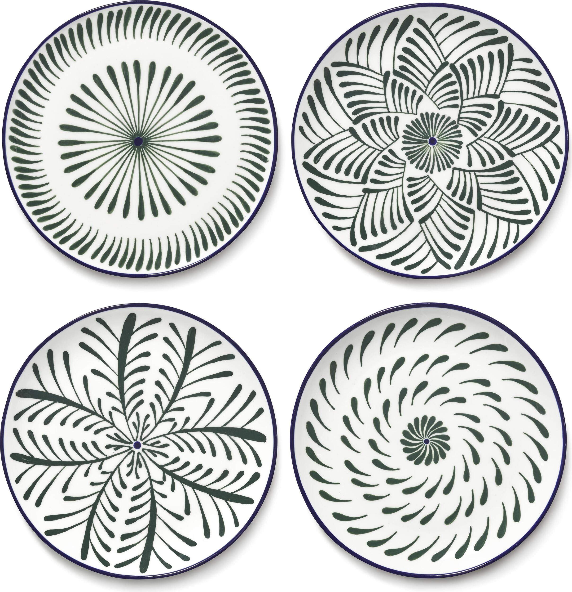 Talerze obiadowe Bazaar 27 cm zielone 4 szt.