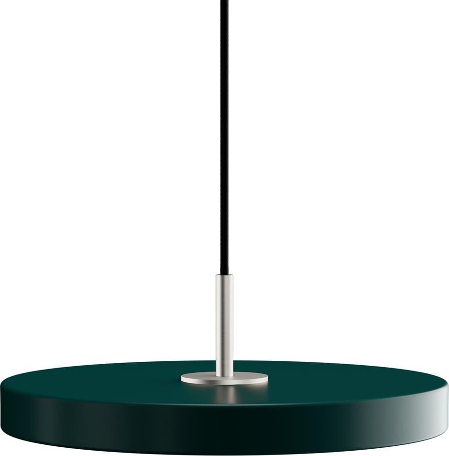 Lampa wisząca Asteria Mini zielona ze srebrnym mocowaniem