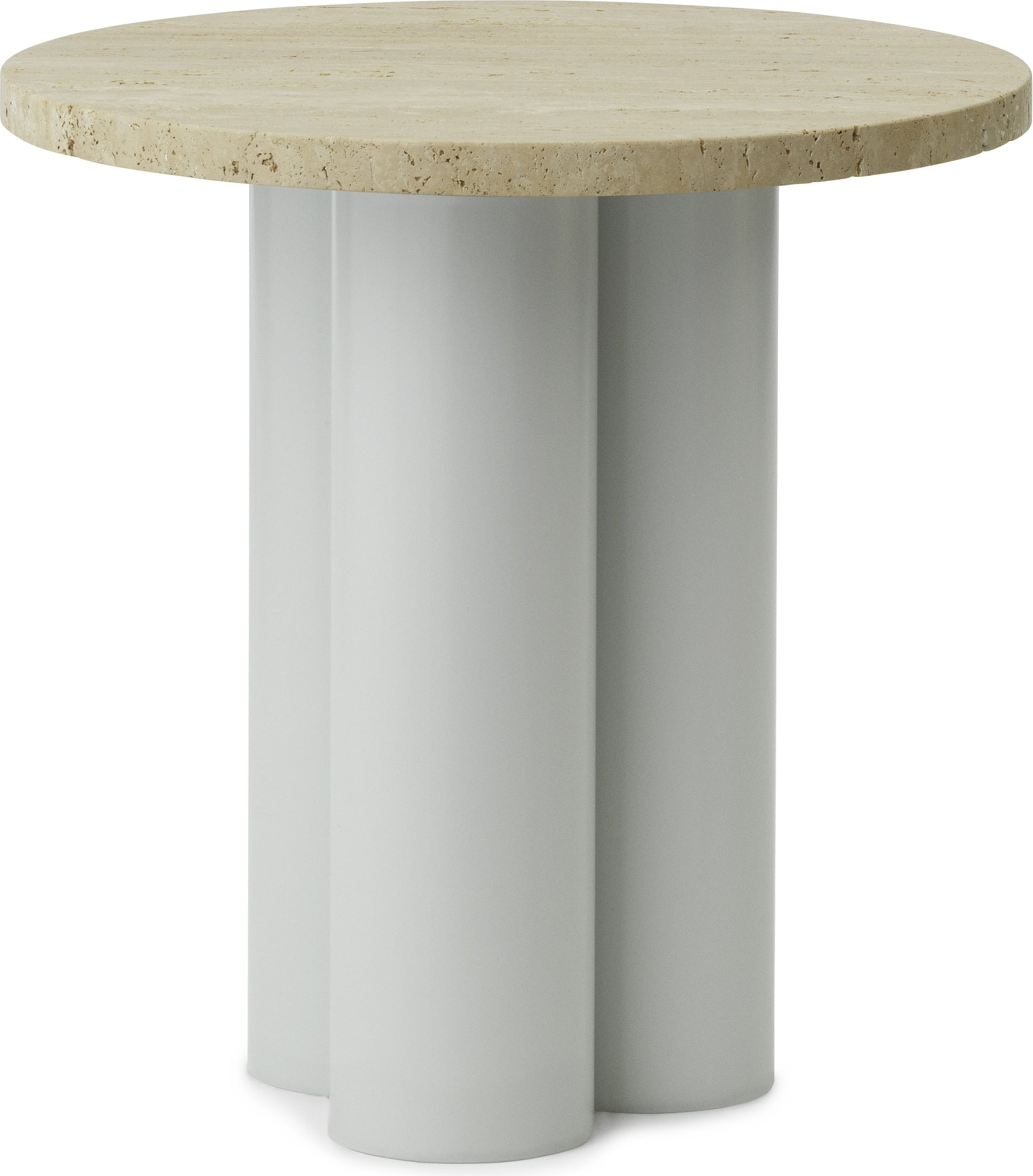 Stolik Dit Travertine Light na jasnozielonych nogach