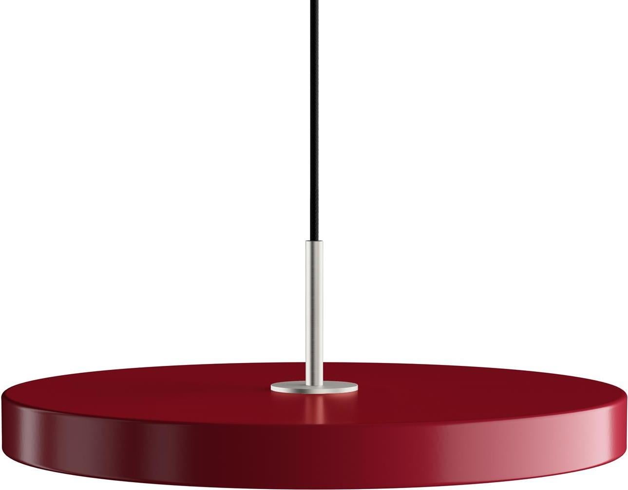 Lampa wisząca Asteria rubinowa ze srebrnym mocowaniem