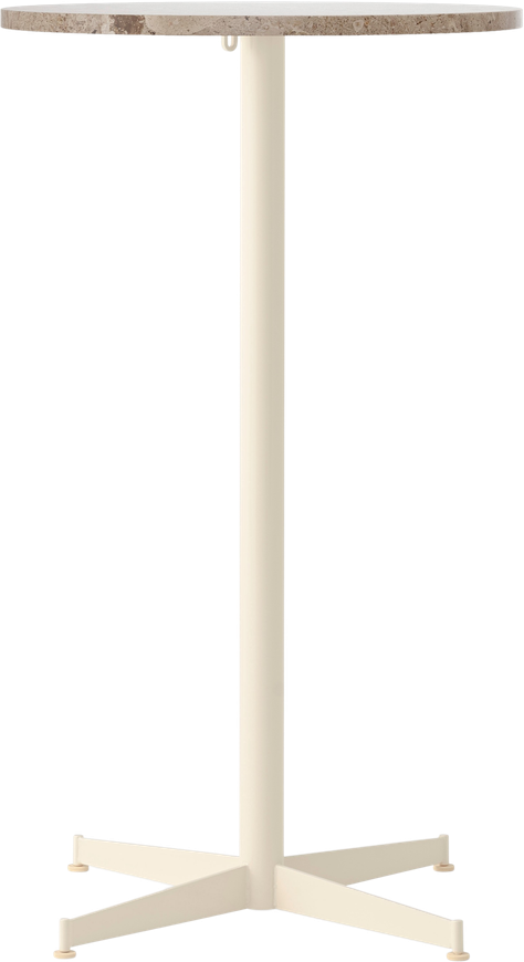 Stół barowy z kremową podstawą Nook Star Base Kunis Breccia wysoki 60 cm