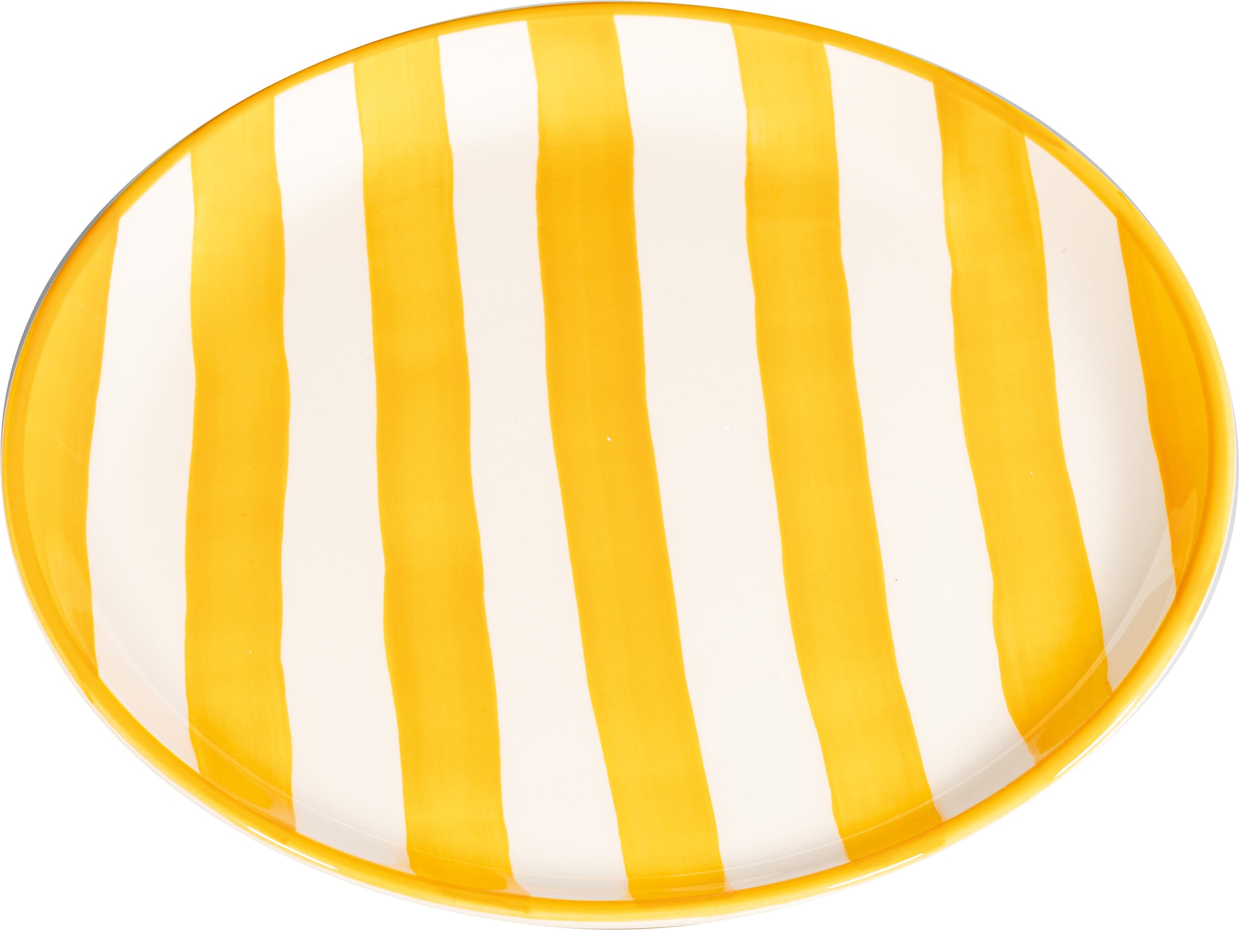 Talerz śniadaniowy Lido Righe w paski 21 cm żółty