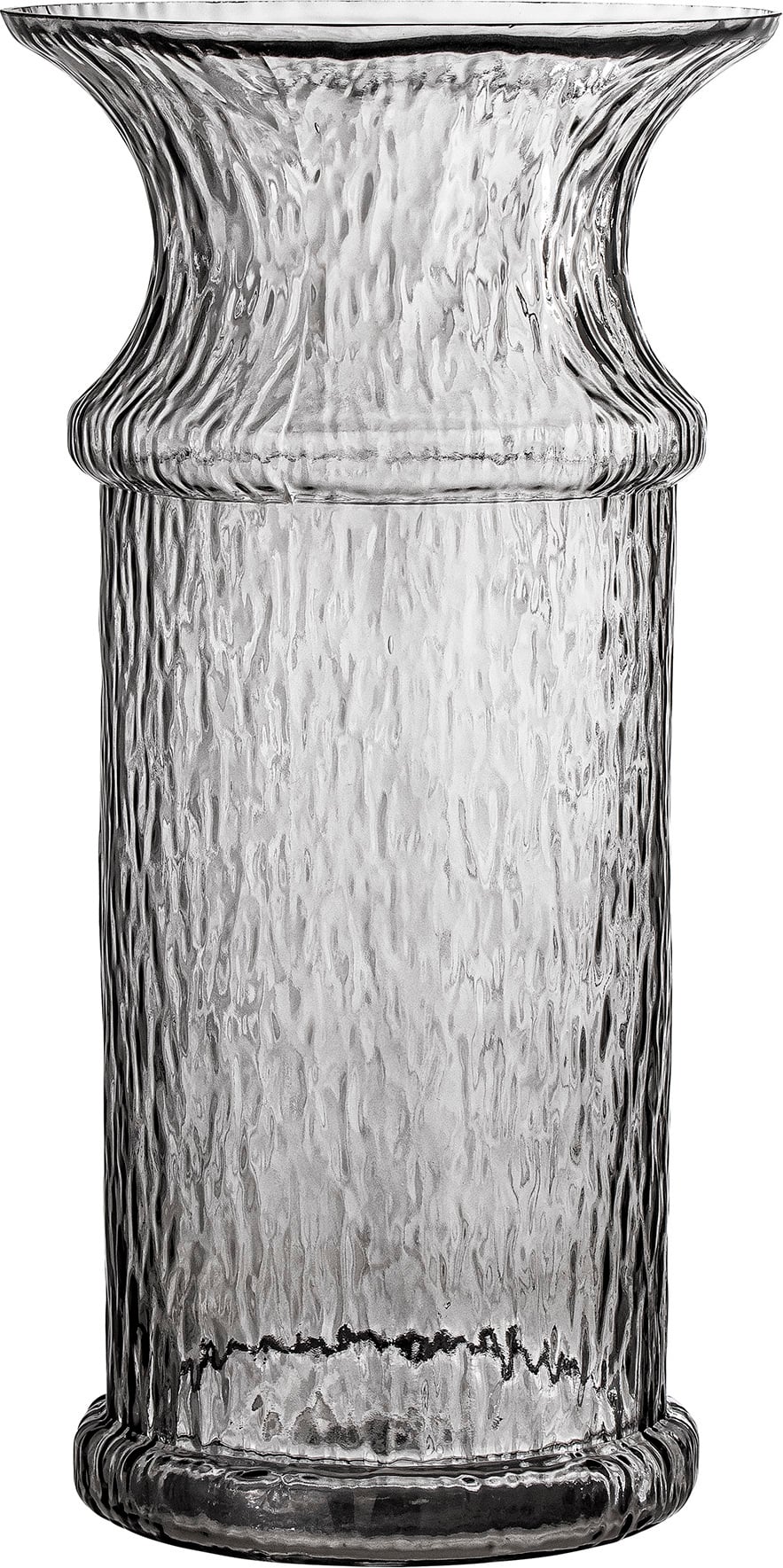 Wazon Dida 38 cm szary szklany