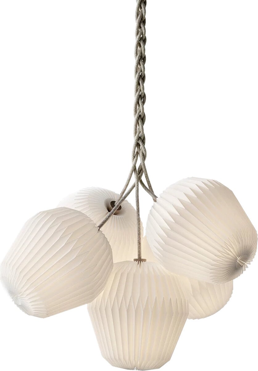 Lampa wisząca The Bouquet L z 5 papierowymi kloszami
