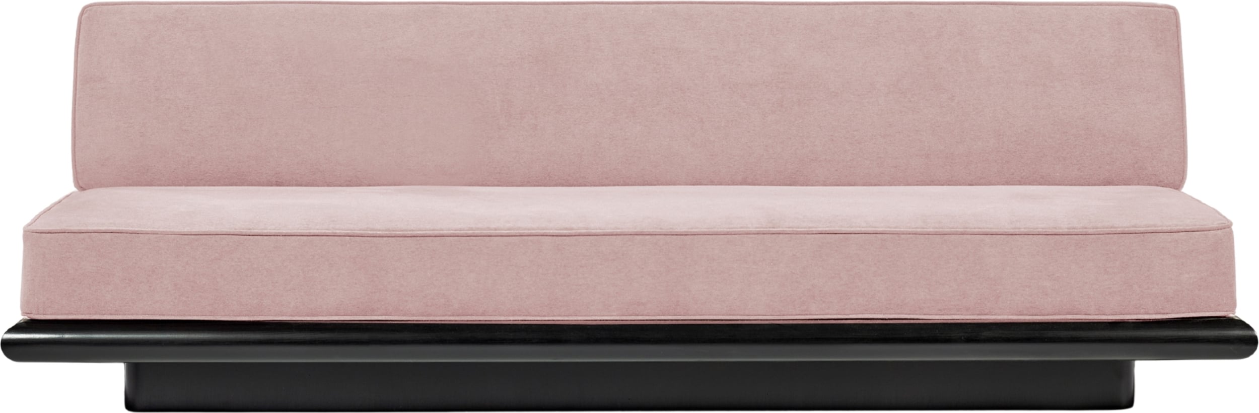 Sofa Ono 234 cm różowa drewno tulipanowca