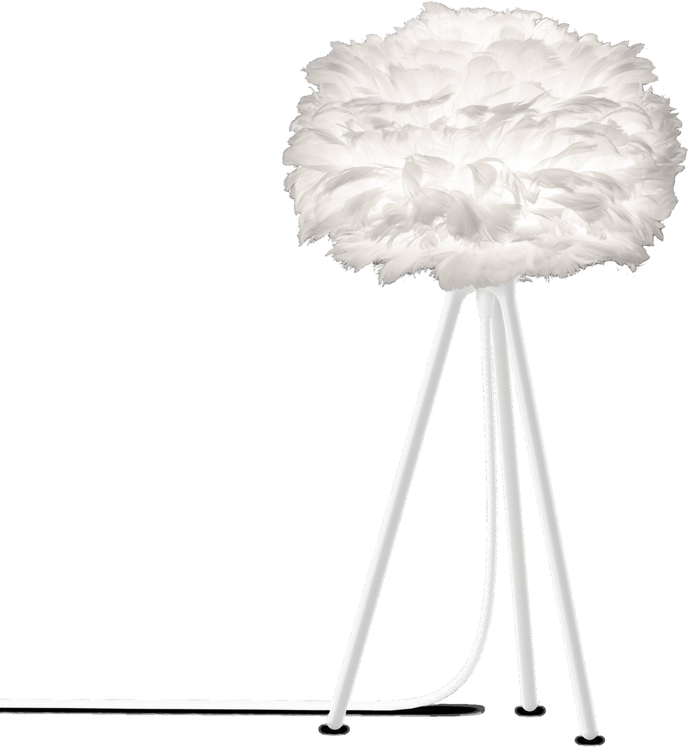 Lampa stołowa Eos 35 cm biała na wysokim trójnogu białym