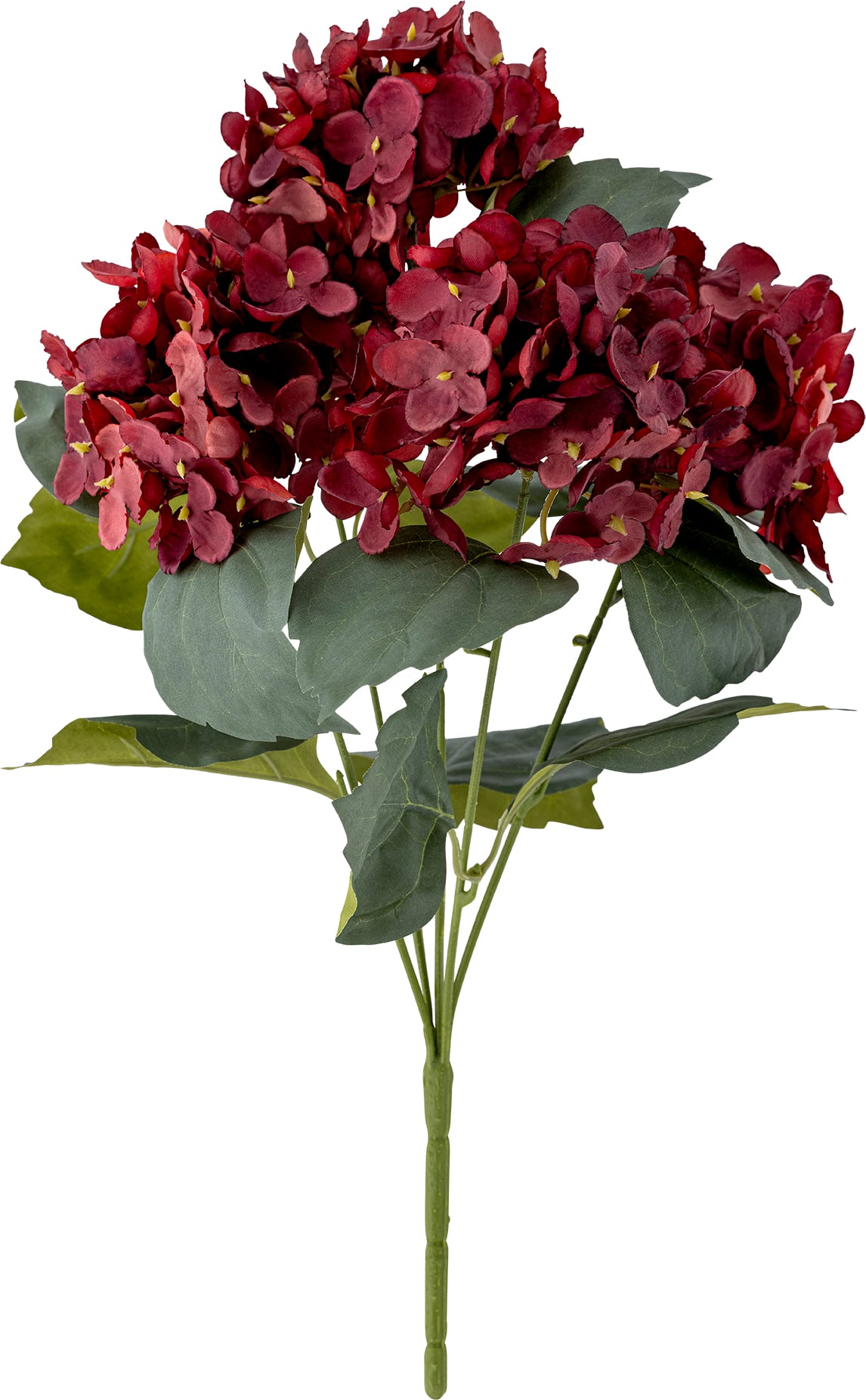 Kwiat sztuczny Bloomingville hortensja 38 cm czerwona