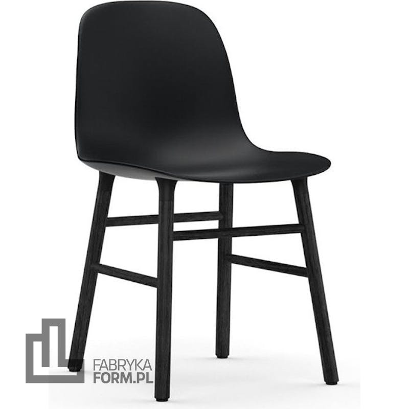 Krzesło Form czarne czarna dębowa rama
