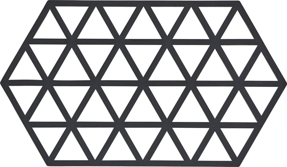 Podstawka pod gorące naczynia Triangles 24 cm czarna