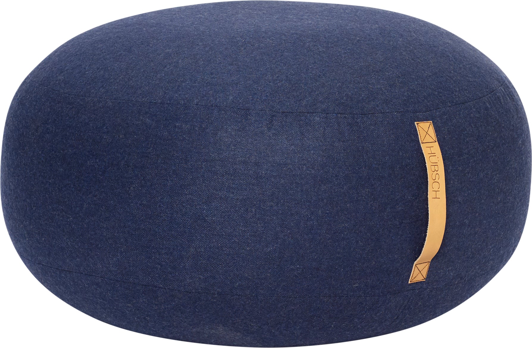 Puf Hübsch 70 cm granatowy spłaszczony
