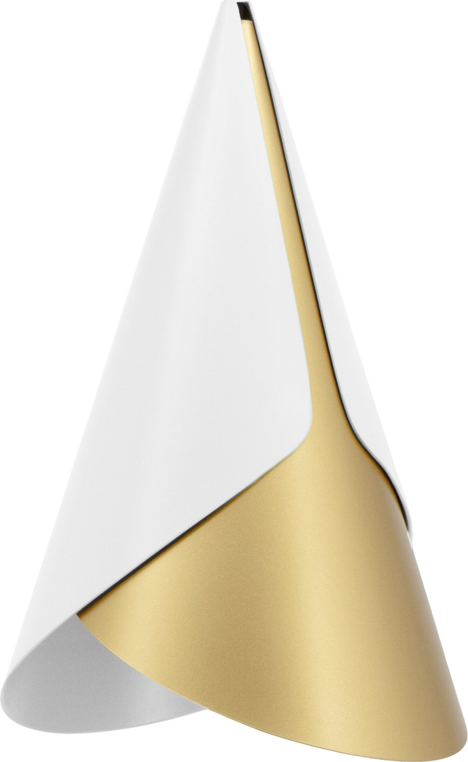 Lampa wisząca Cornet stożek biało-złota
