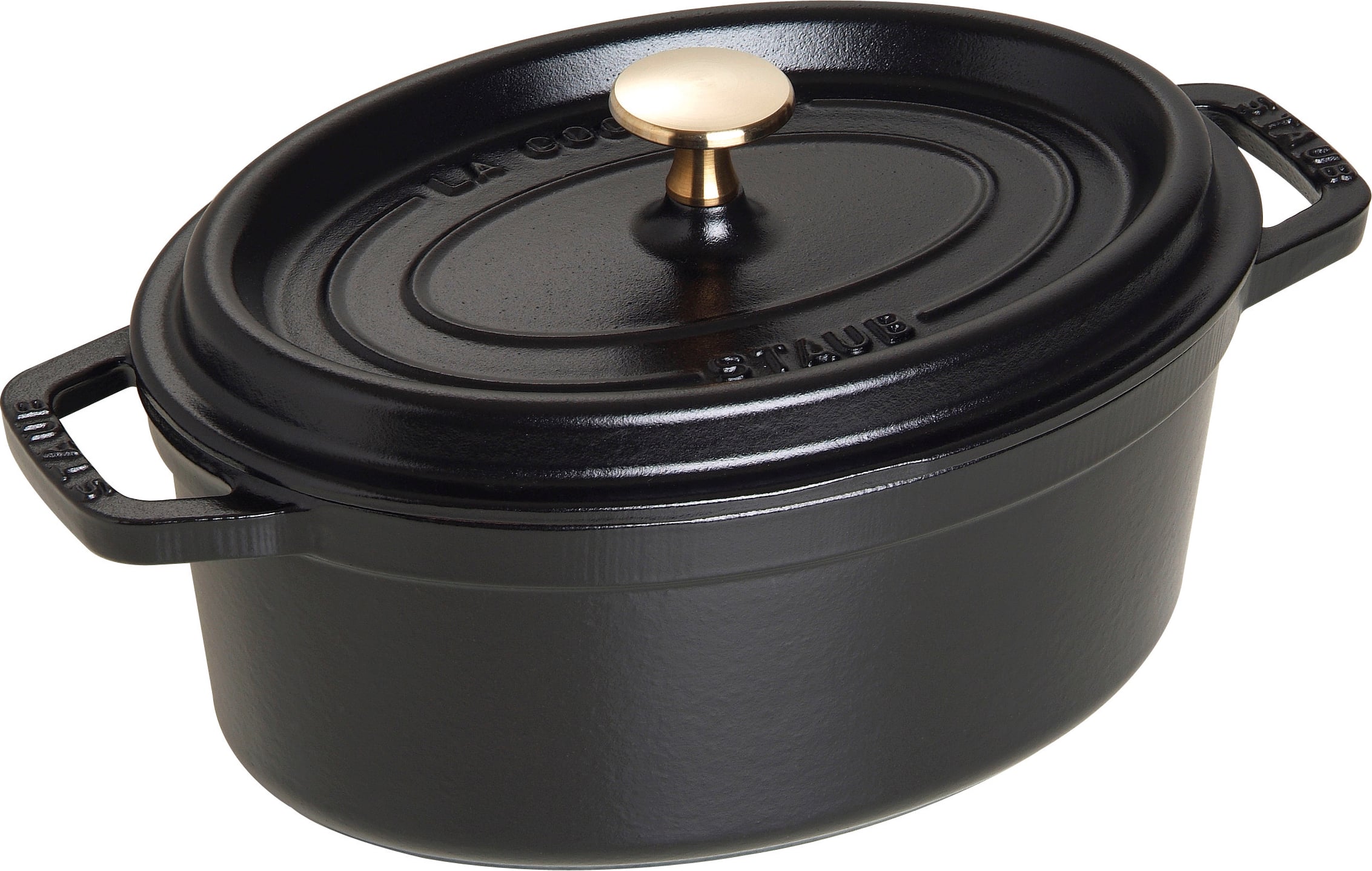 Garnek La Cocotte owalny 2 35 l czarny żeliwny