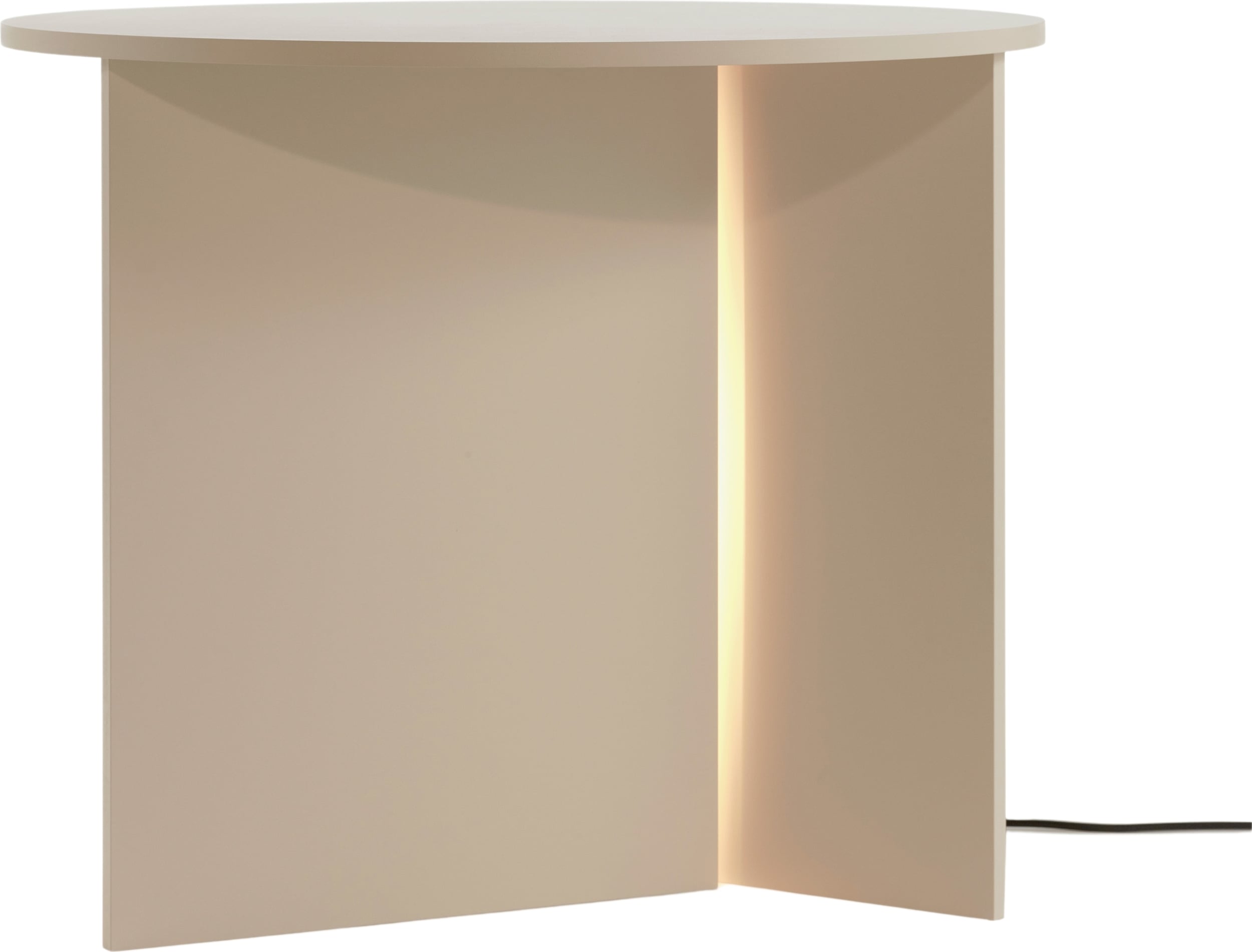 Stolik boczny z wbudowanym oświetleniem LED Stella 61 cm kremowy