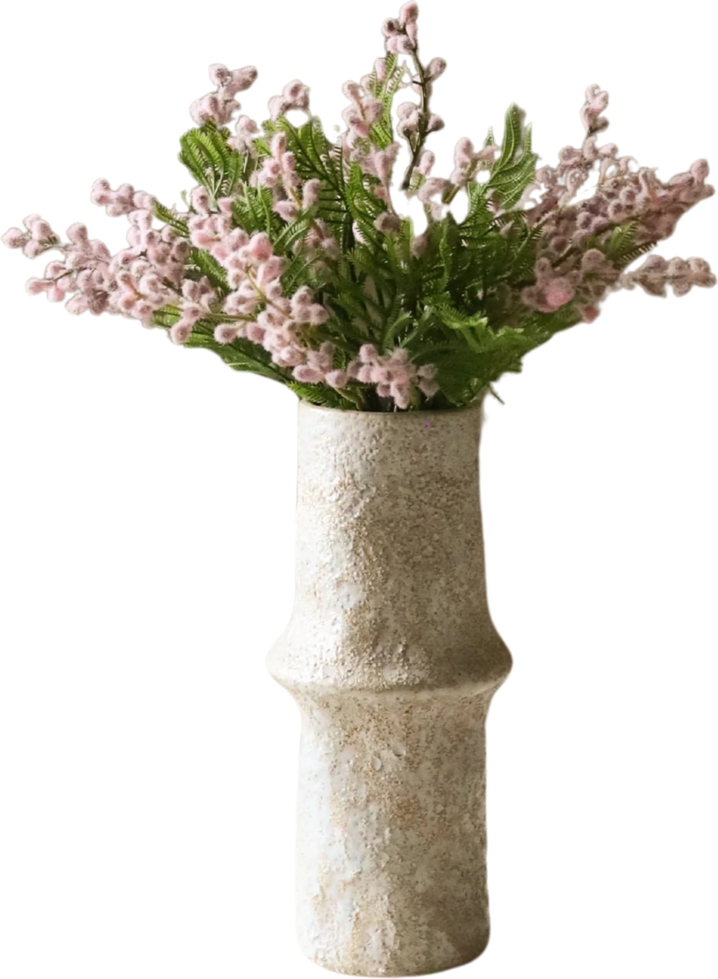 Kwiaty sztuczne bukiet Botane mimoza 40 cm fioletowa