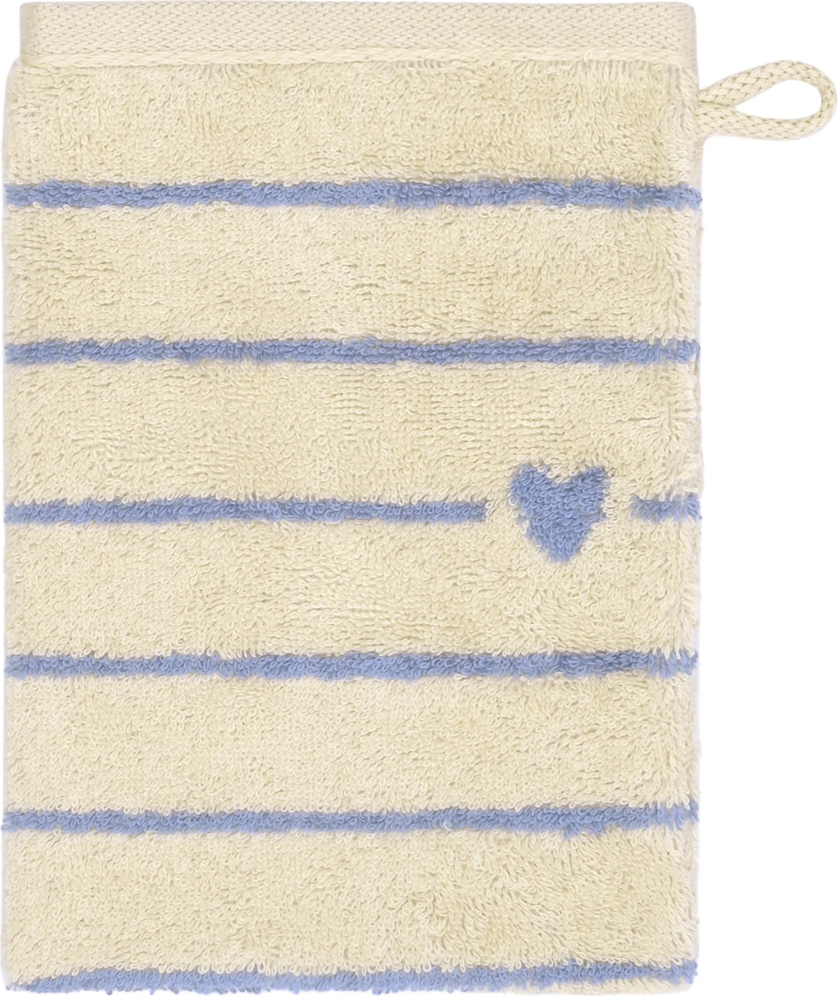 Rękawica kąpielowa Lines&Hearts 16 x 22 cm niebieska