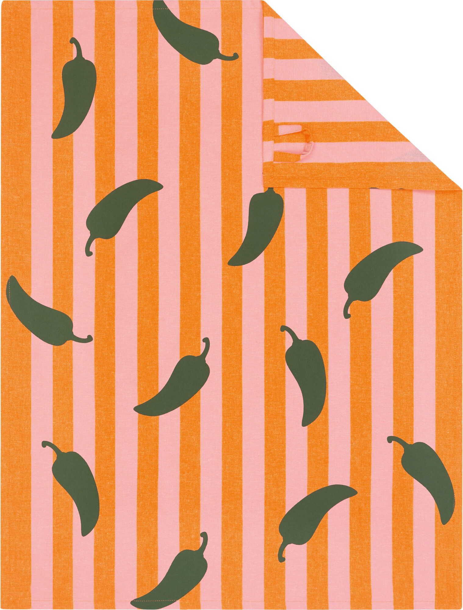 Ścierka kuchenna Prints & Stripes z printem papryczki