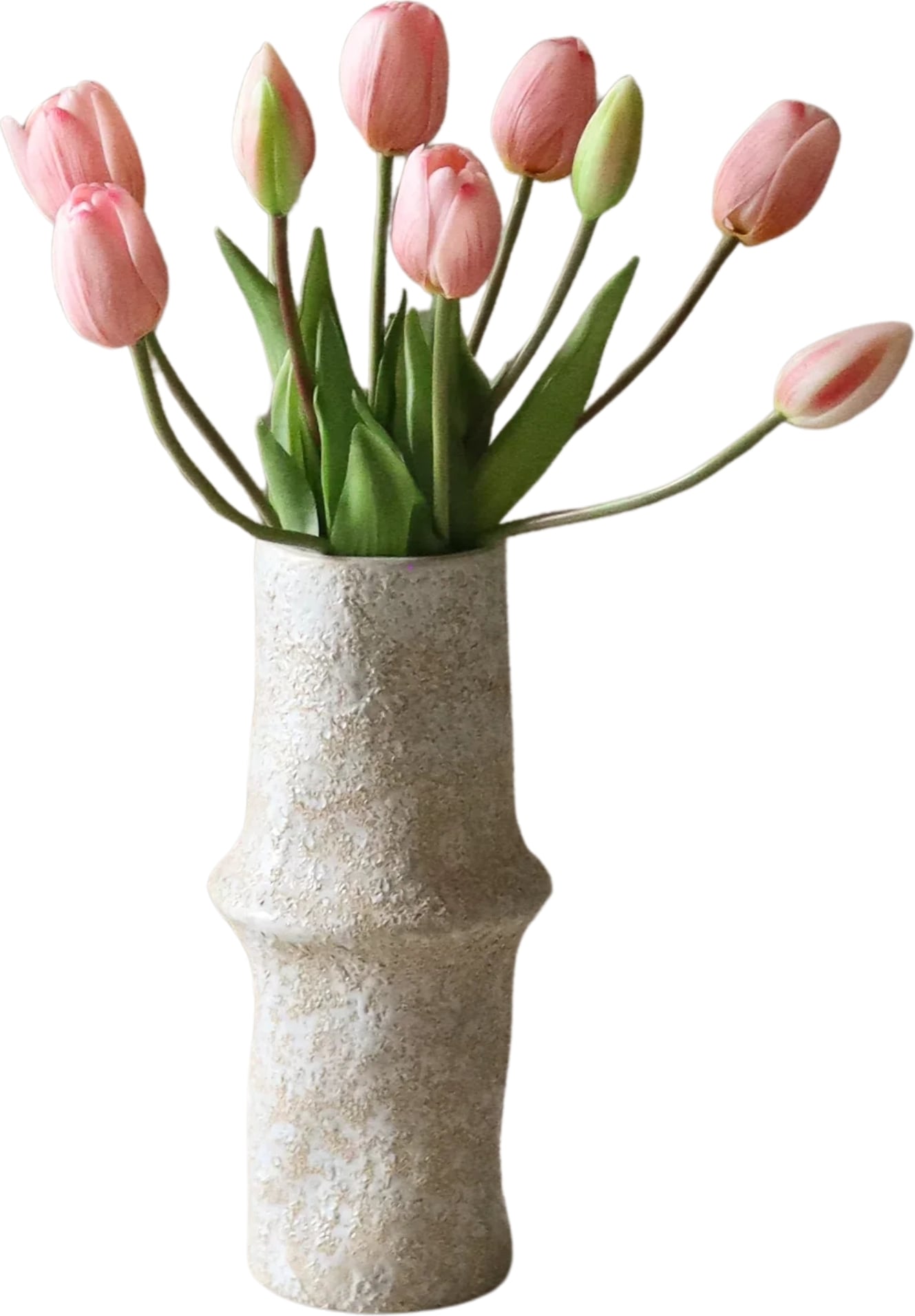 Kwiaty sztuczne bukiet Botane tulipany 35 cm jasnoróżowe