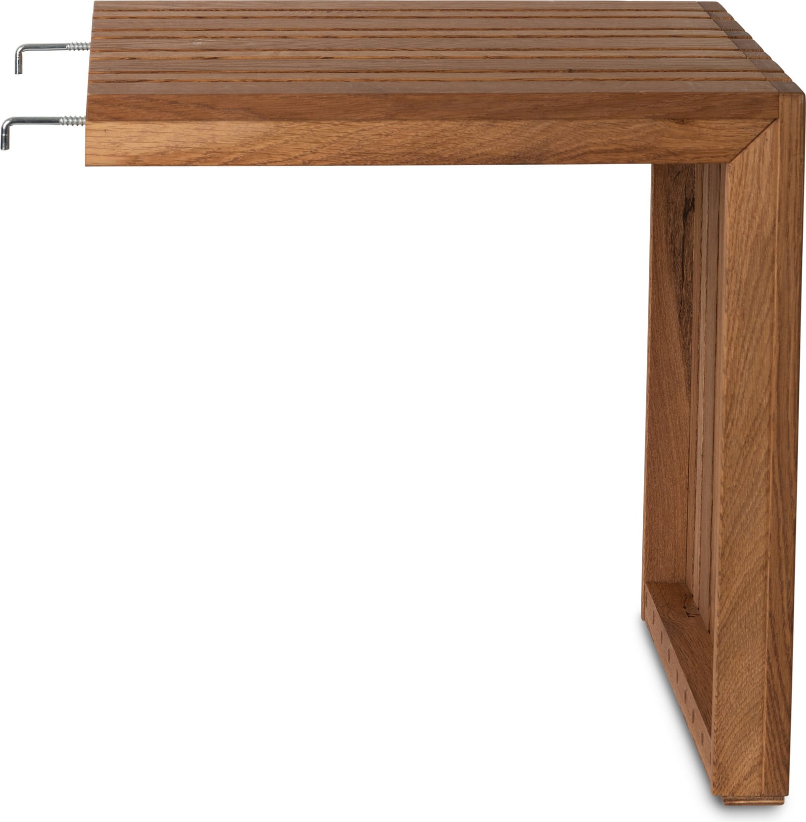 Stolik GrowTABLE ciemny dąb montowany do doniczki samonawadniającej GrowMORE