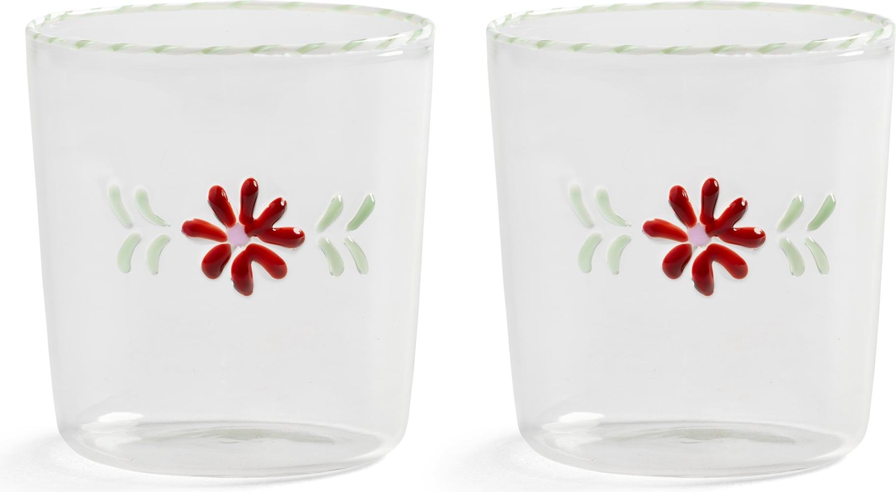 Szklanki Flora 300 ml czerwone 2 szt.