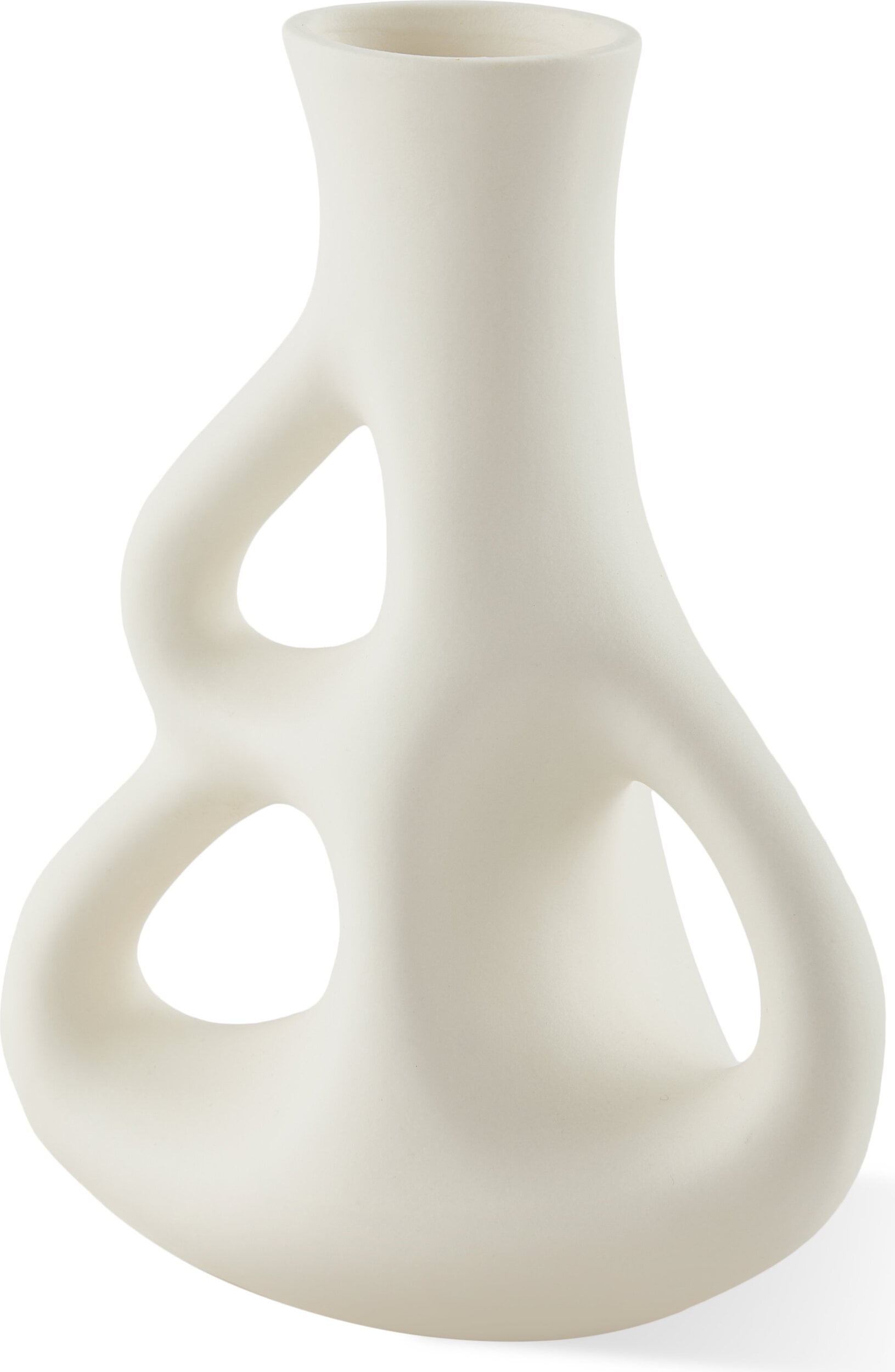 Wazon Three Ears 21 cm biały