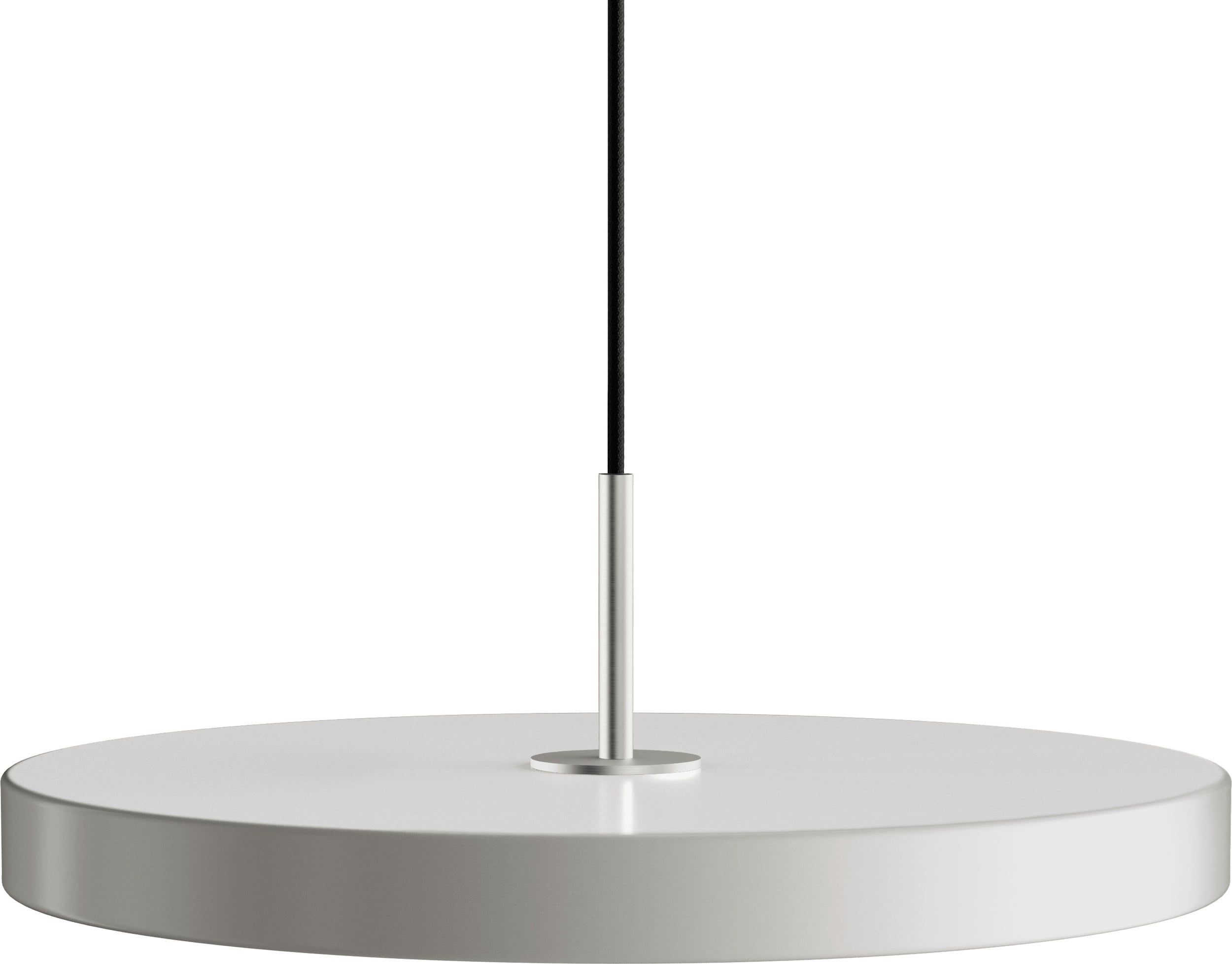 Lampa wisząca Asteria Plus 43 cm szara ze srebrnym mocowaniem