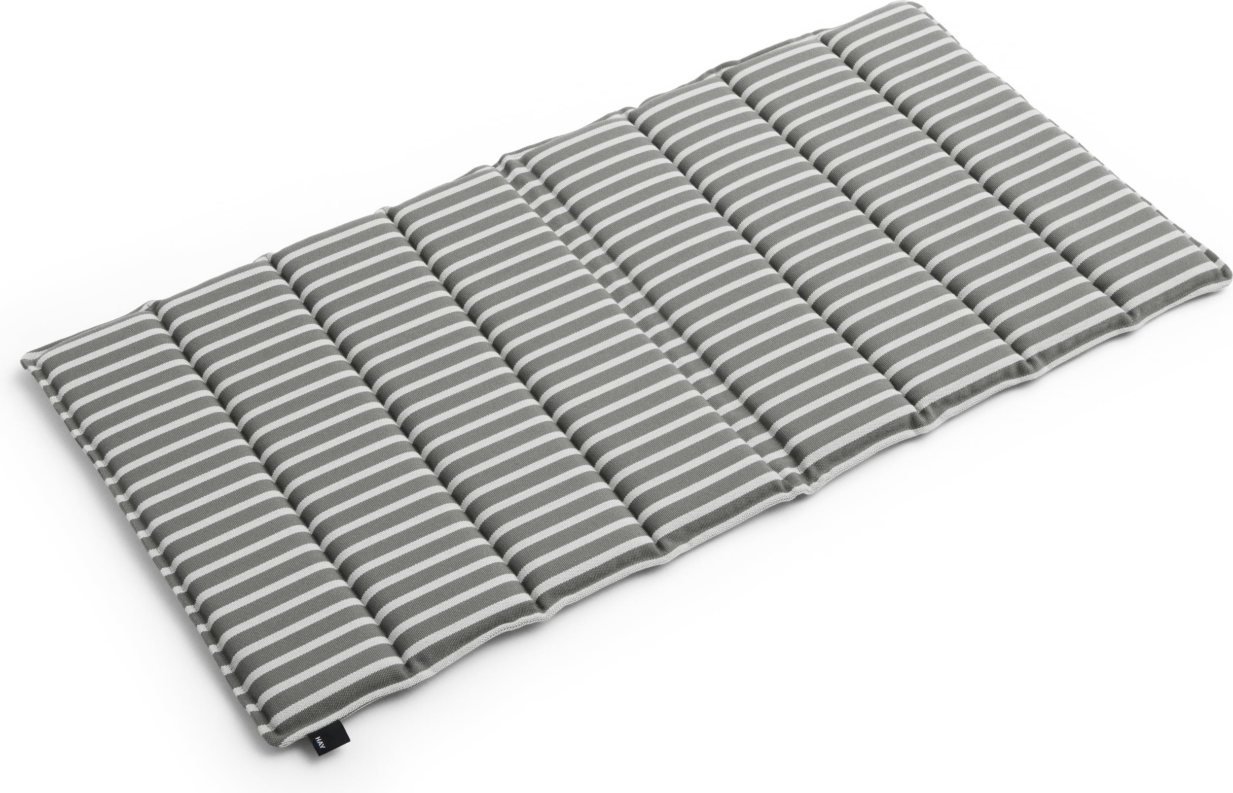 Poduszka na krzesło ogrodowe Terrazza w paski 82 x 40 cm szaro-biała