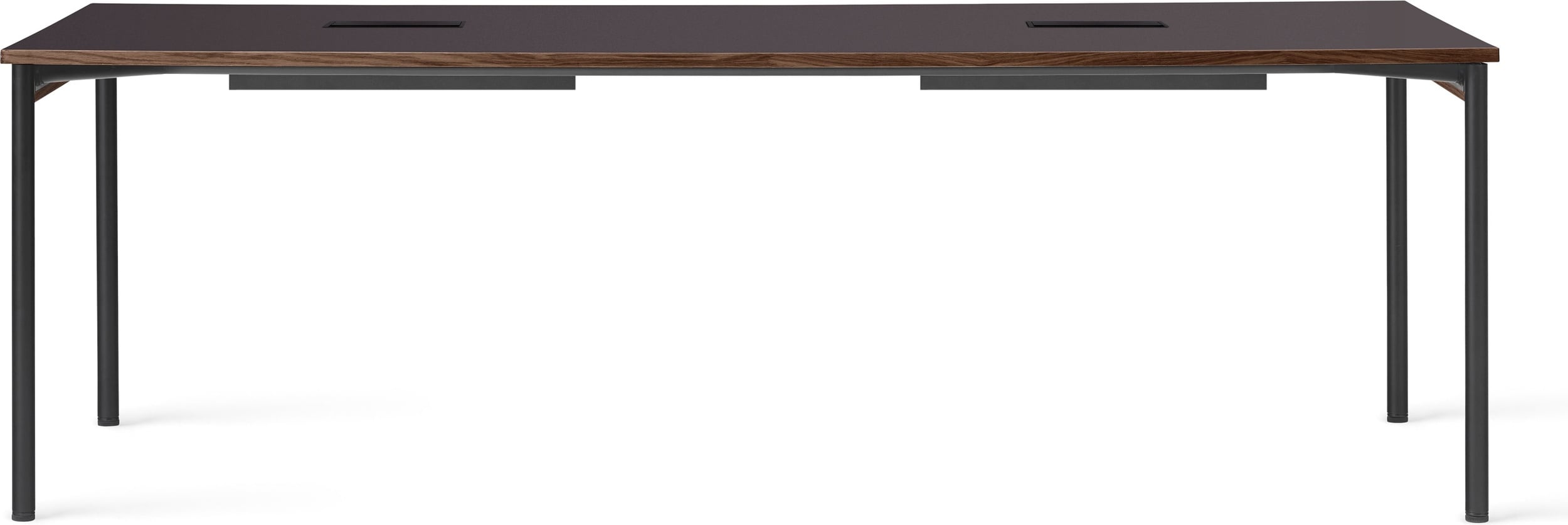 Stół Co Management 240 x 100 cm ciemny dąb na czarnych nogach