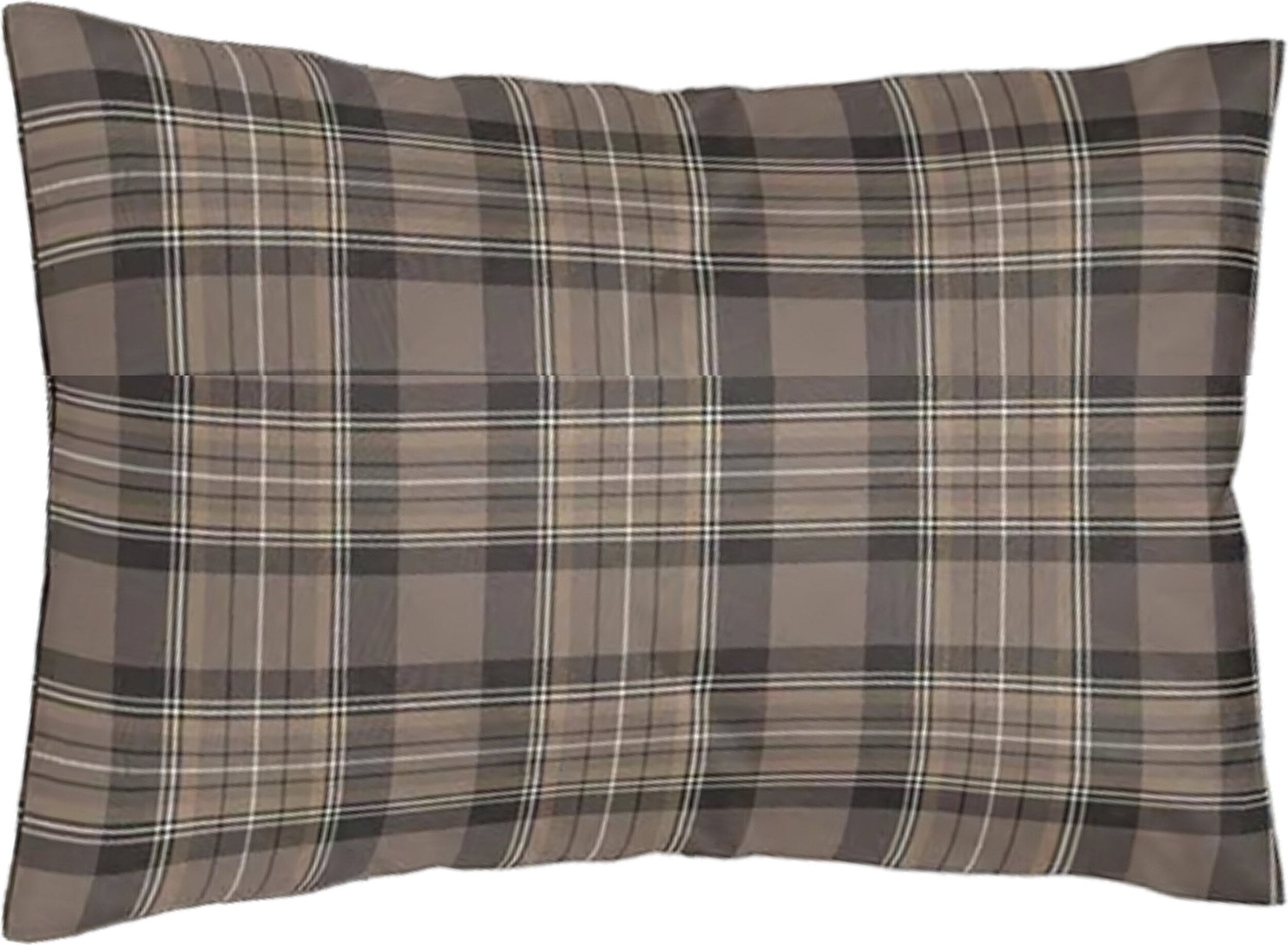 Poszewka na poduszkę Soft Frames 40 x 80 cm brązowa z bawełny flanelowej
