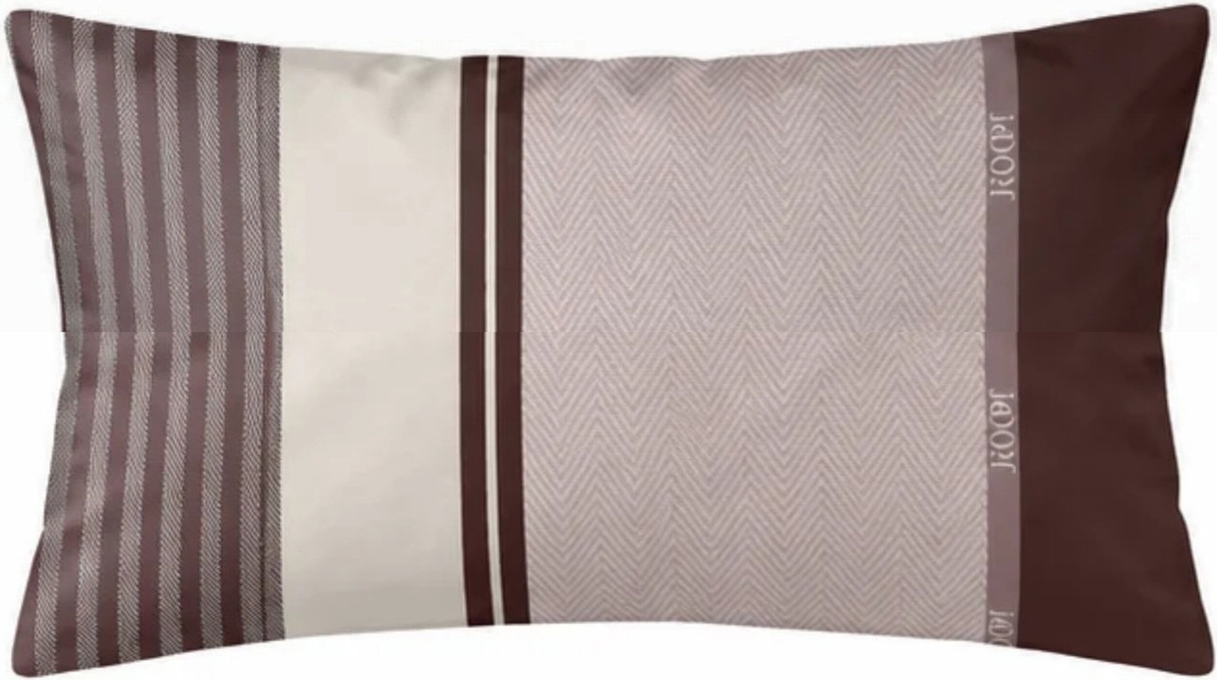 Poszewka na poduszkę Herringbone Stripes 40 x 80 cm Rose z bawełny satynowej