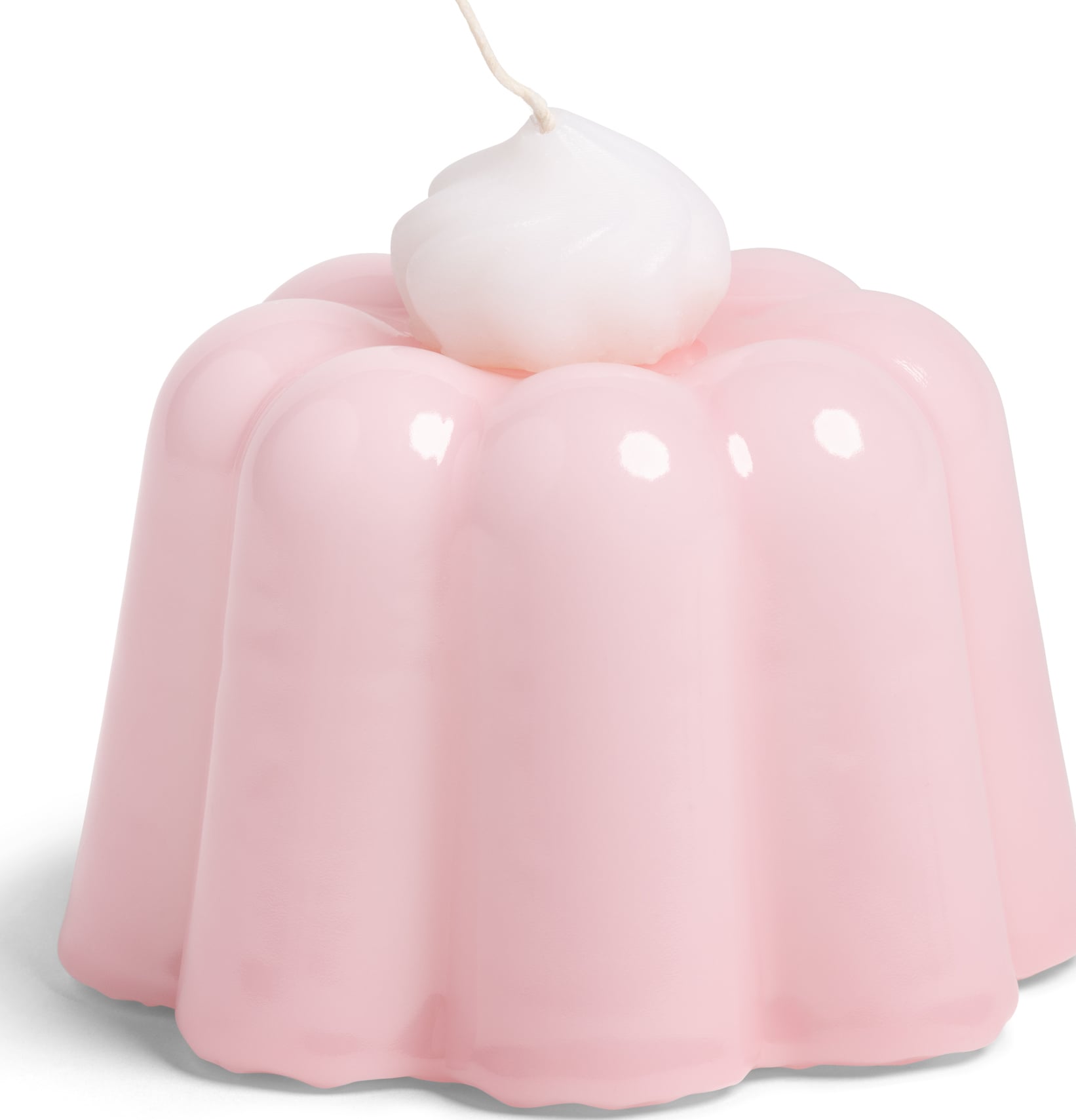 Świeca Pudding 8 cm różowa