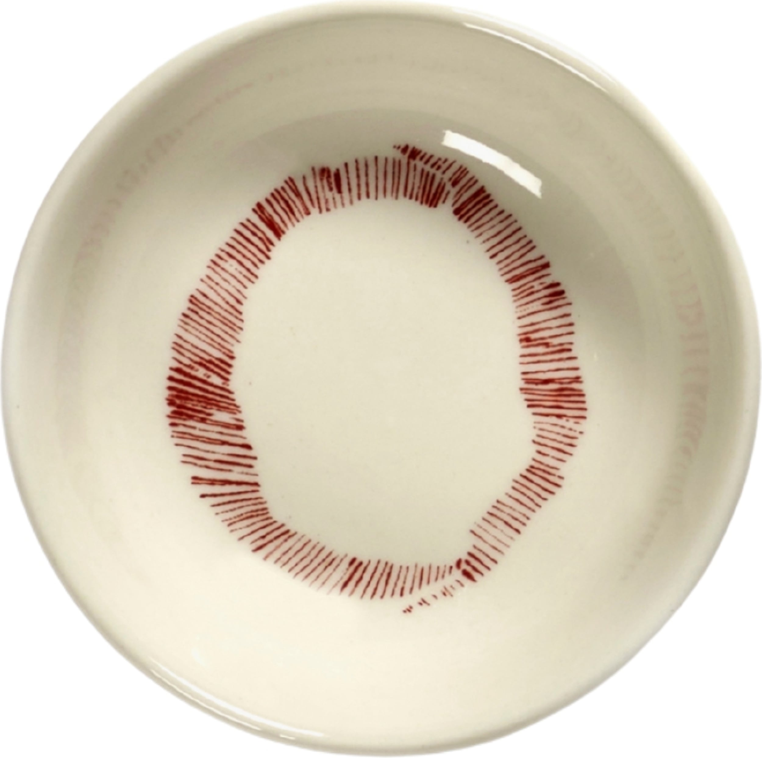 Miseczka Feast 7 5 cm biało-czerwona
